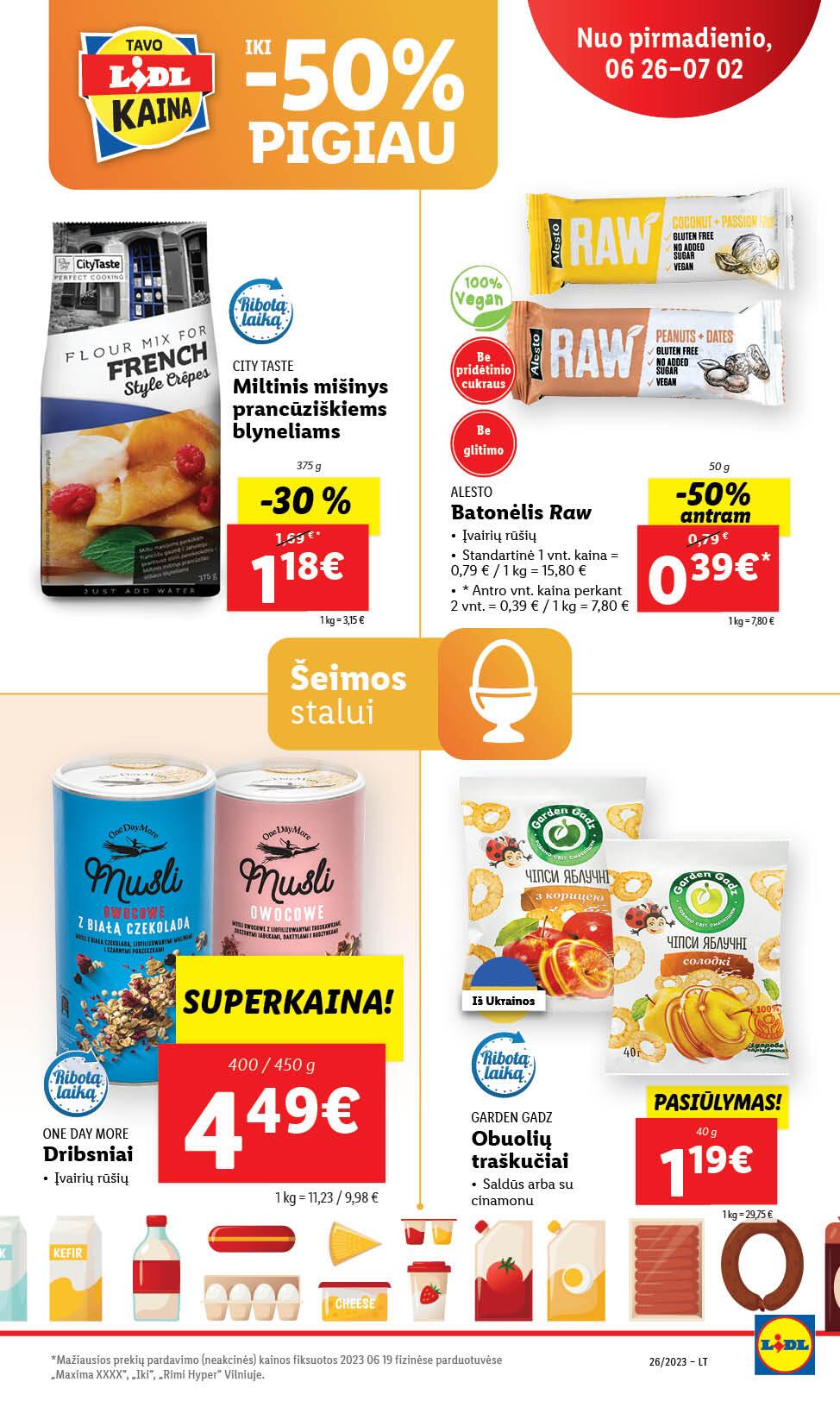Naujausias LIDL kaininis katalogas 2023.06.26 - 2023.07.02