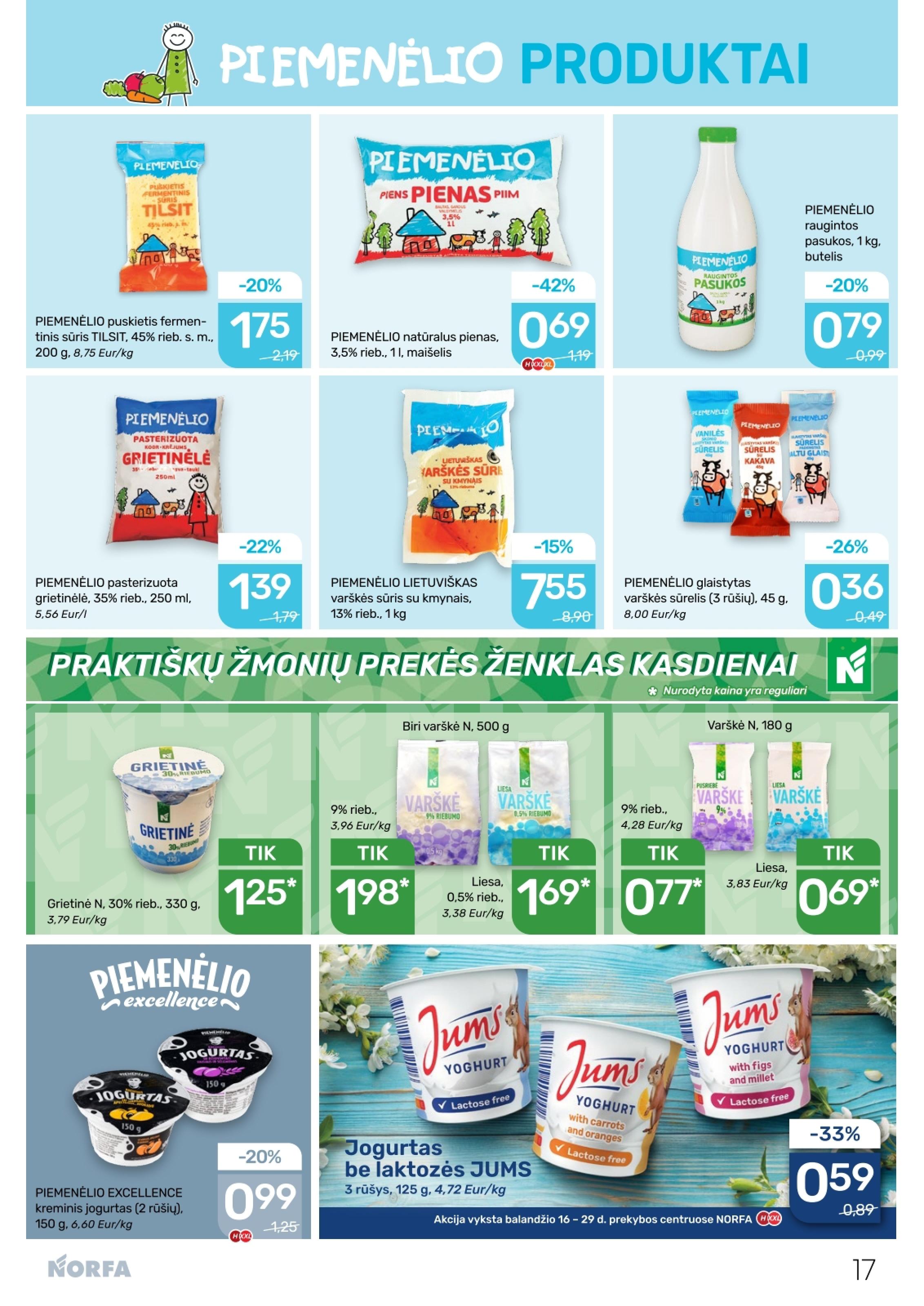 Naujausias NORFA kaininis katalogas 2026.04.16 - 2026.04.29