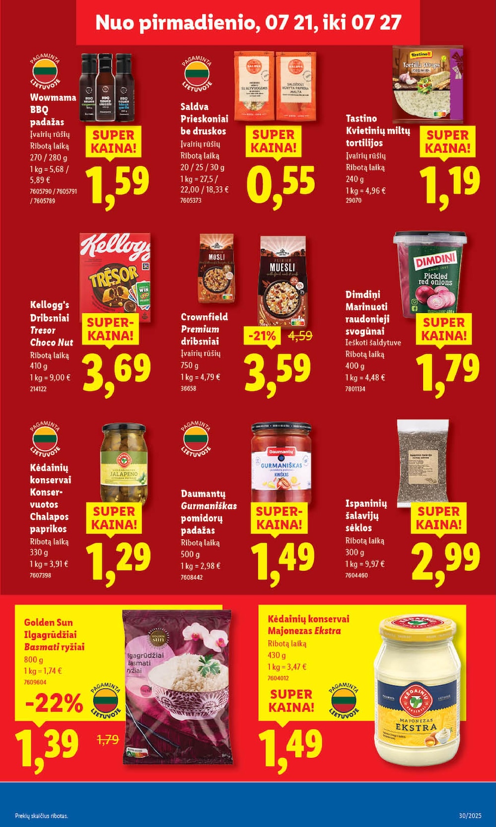 Naujausias LIDL kaininis katalogas 2025.07.21 - 2025.07.27