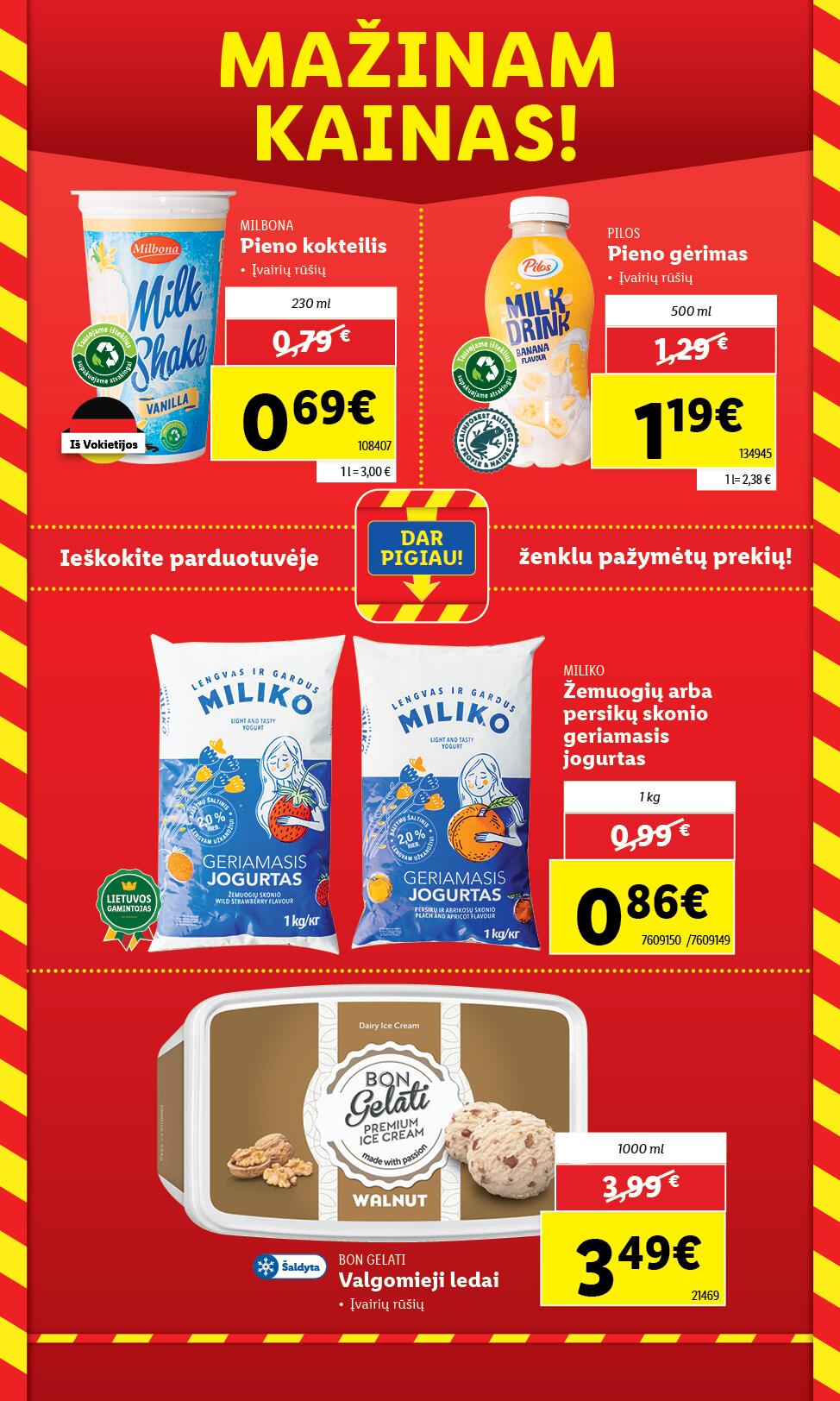LIDL katalogas "MAŽINAM KAINAS!"