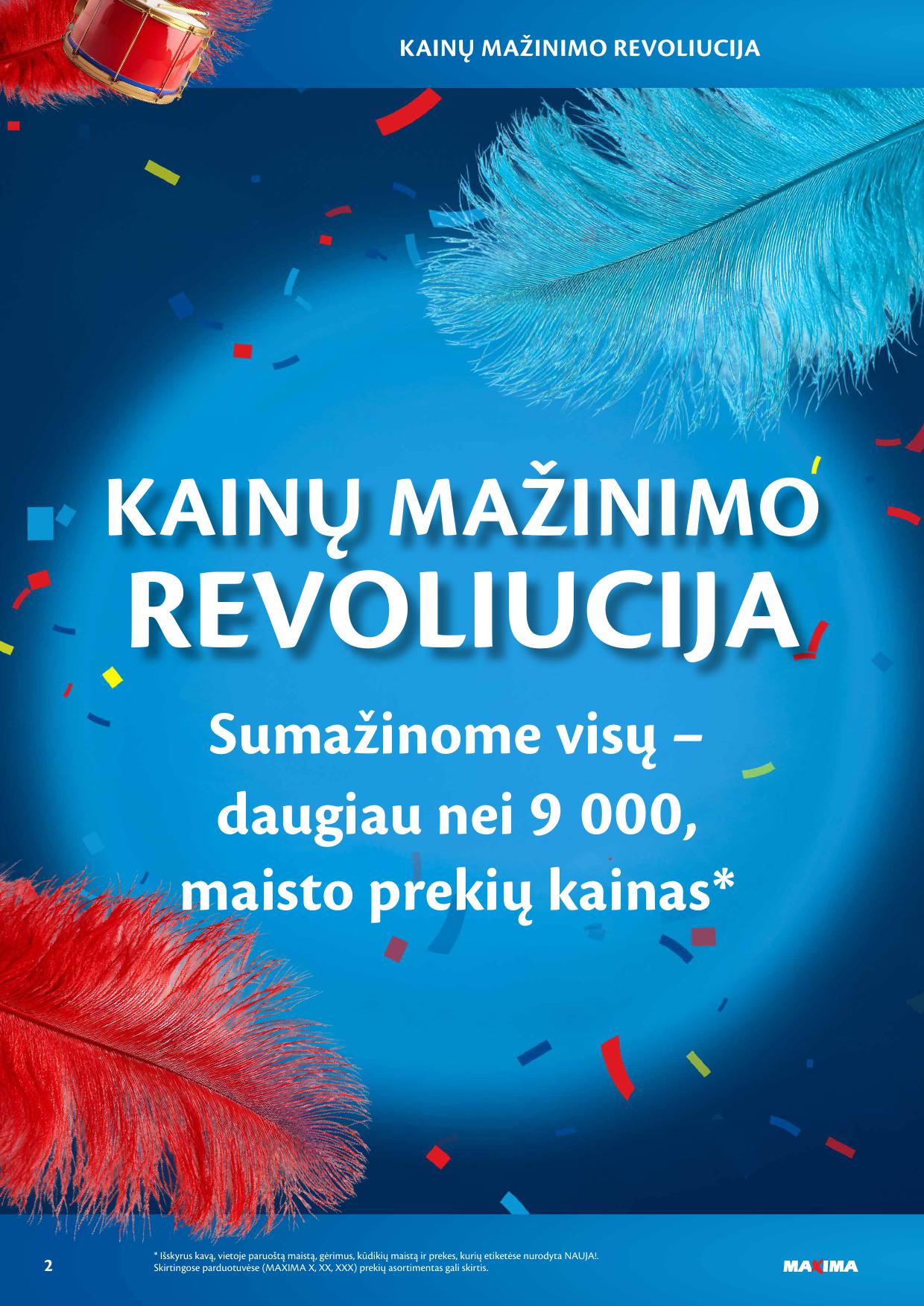 MAXIMA nuolaidų leidinys "Kainų mažinimo revoliucija" 2026.03.03 - 2026.03.09