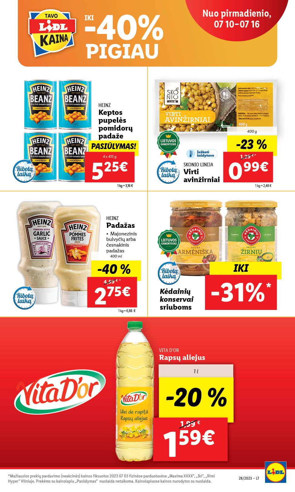 Naujausias LIDL kaininis katalogas 2023.07.10 - 2023.07.16