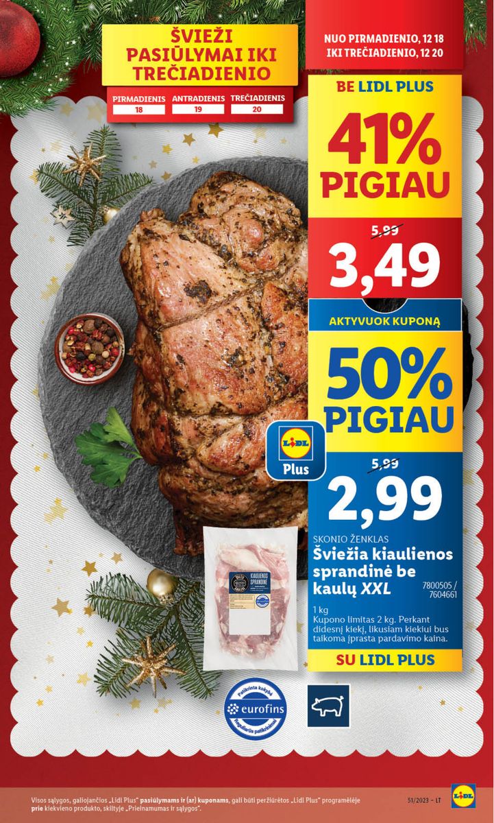Naujausias LIDL kaininis katalogas 2023.12.18 - 2023.12.24