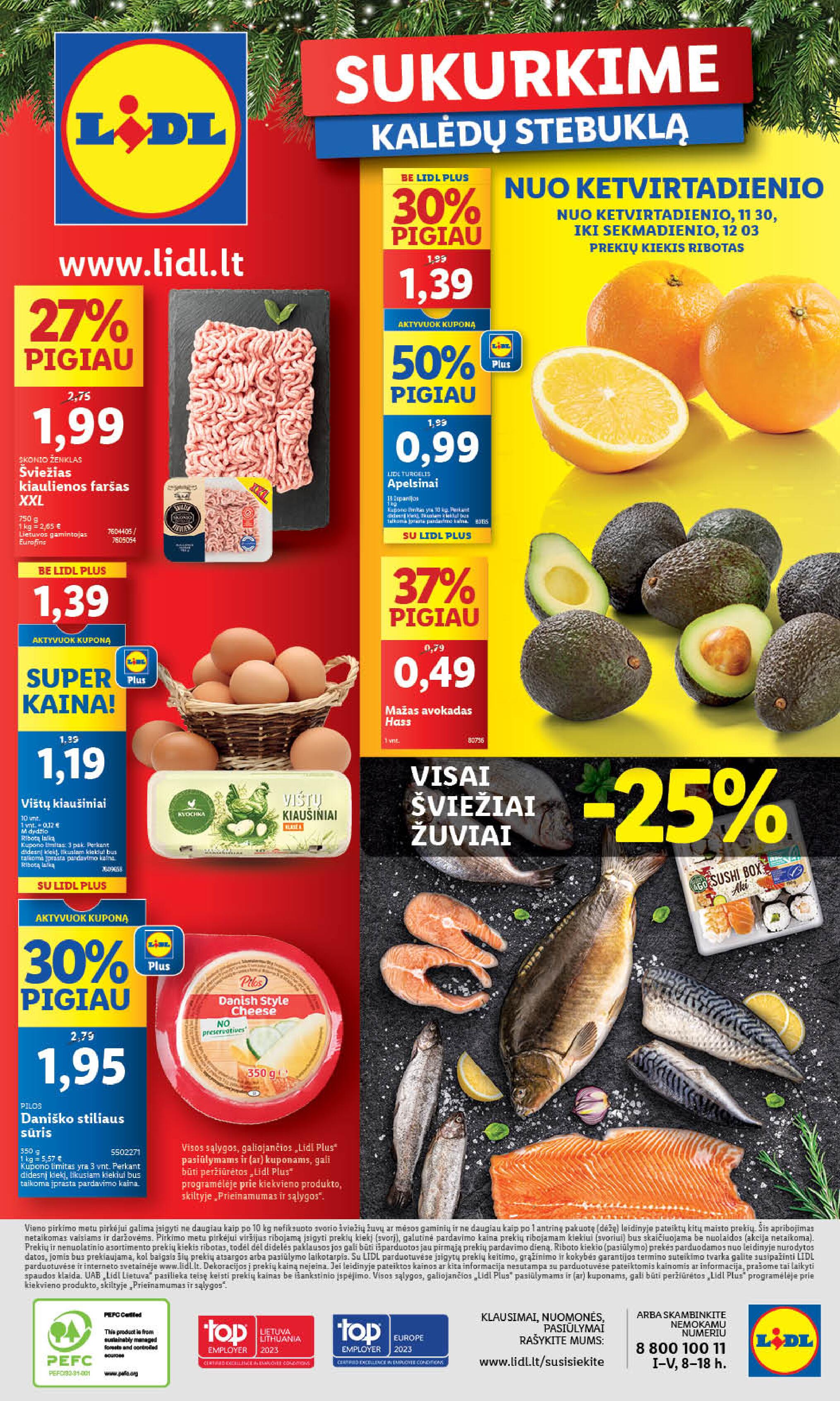 LIDL maisto prekių leidinukas nuo ketvirtadienio 11.30 - 12.03