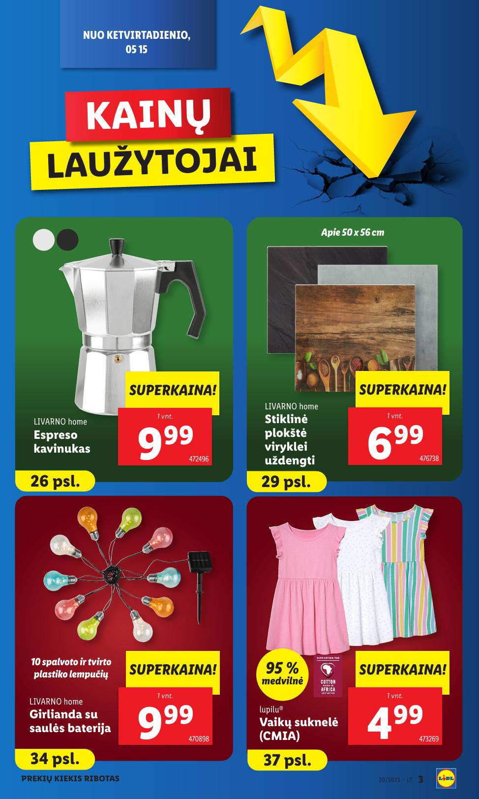 LIDL ne maisto prekių leidinys 2025.05.12 - 2025.05.18