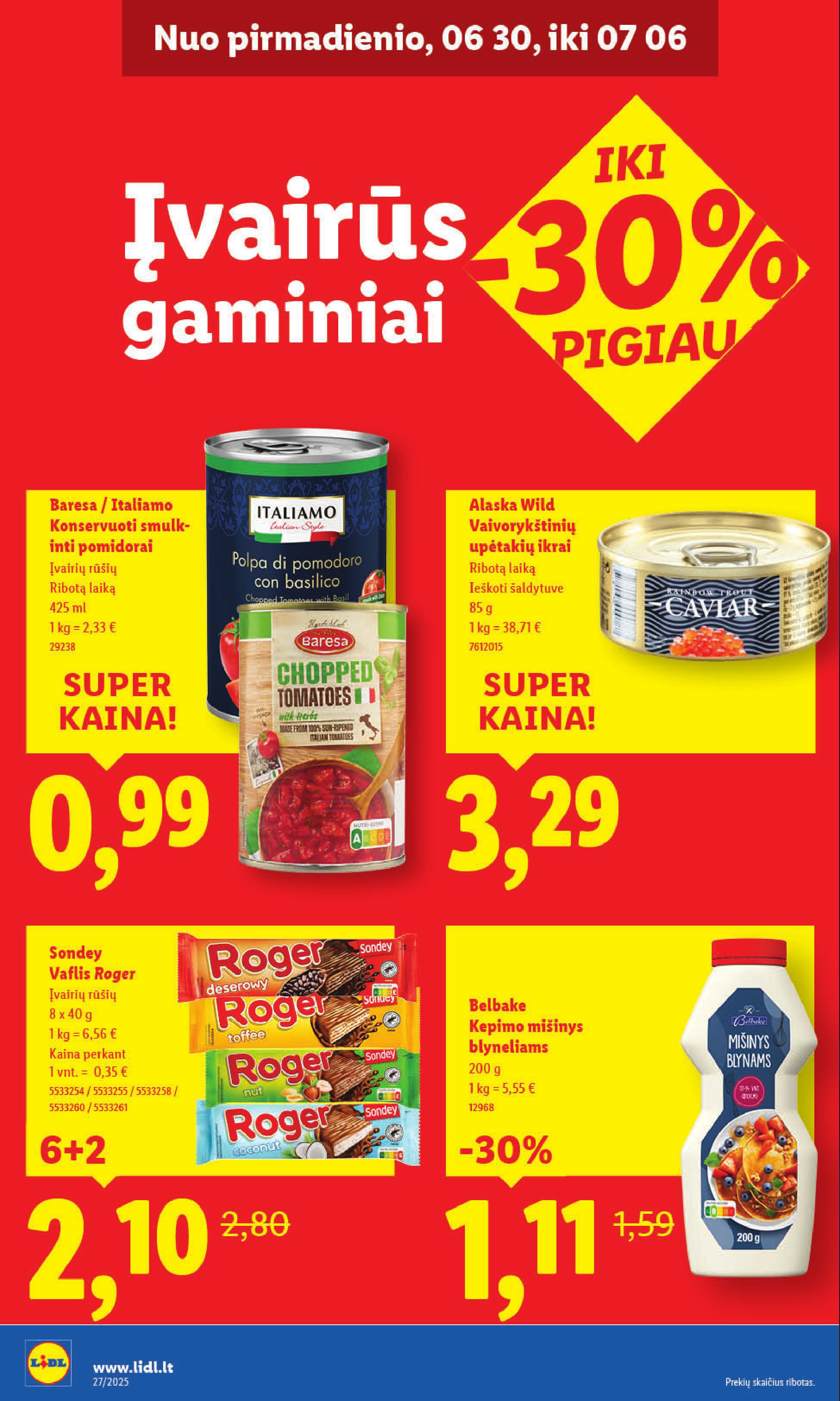 Naujausias LIDL kaininis katalogas 2025.06.30 - 2025.07.06