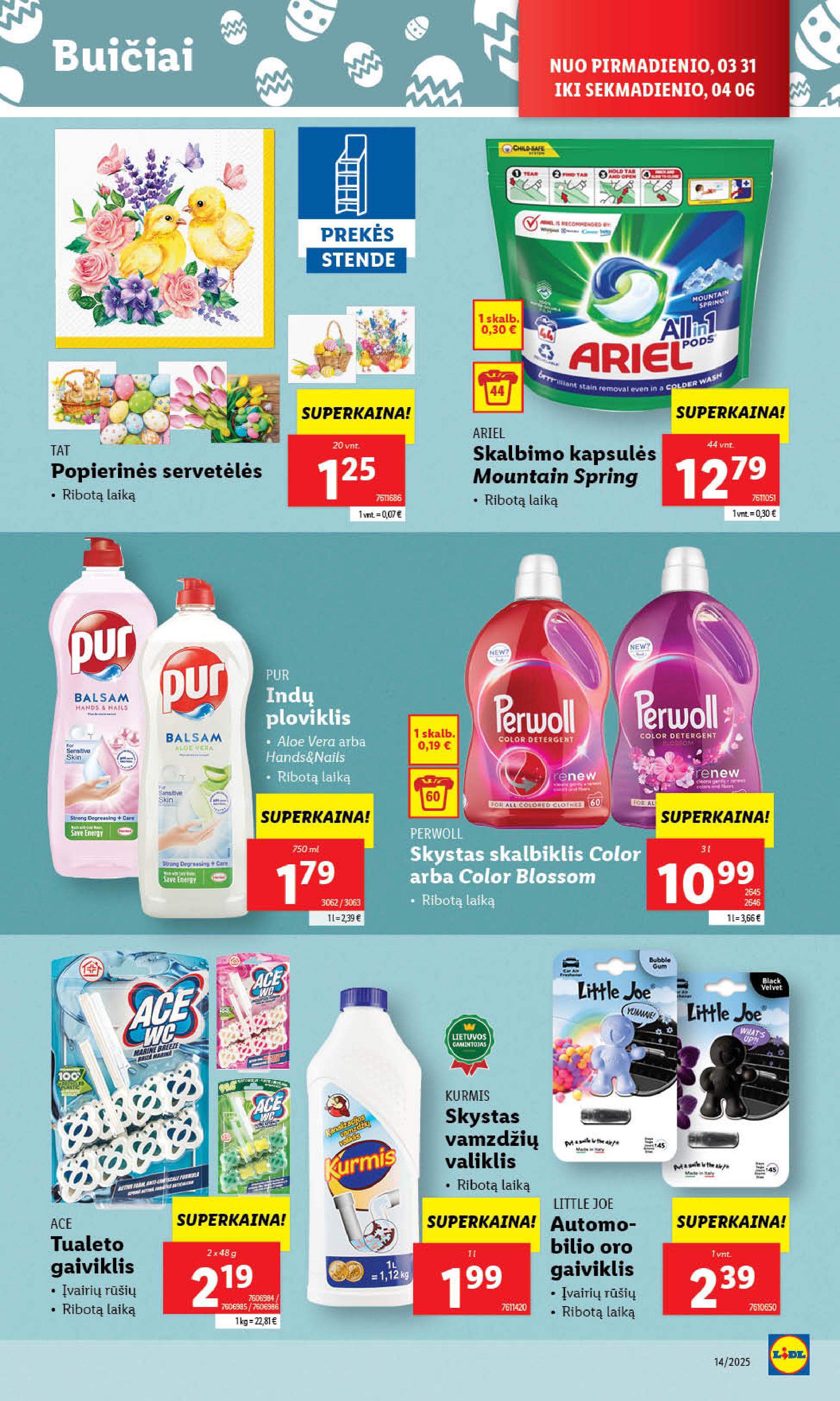Naujausias LIDL kaininis katalogas 2025.03.31 - 2025.04.06