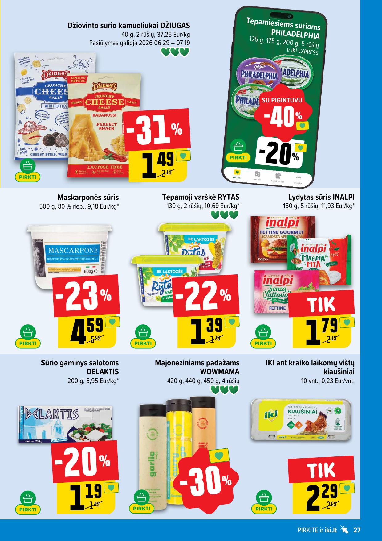 IKI SAVAITĖLĖ akcijų ir nuolaidų leidinys Nr.27 2026.06.29 - 2026.07.05