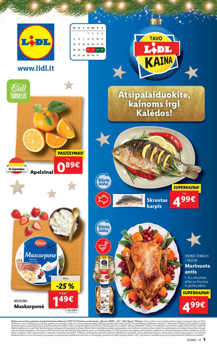 Naujausias LIDL kaininis katalogas 2022.12.19 - 2022.12.25
