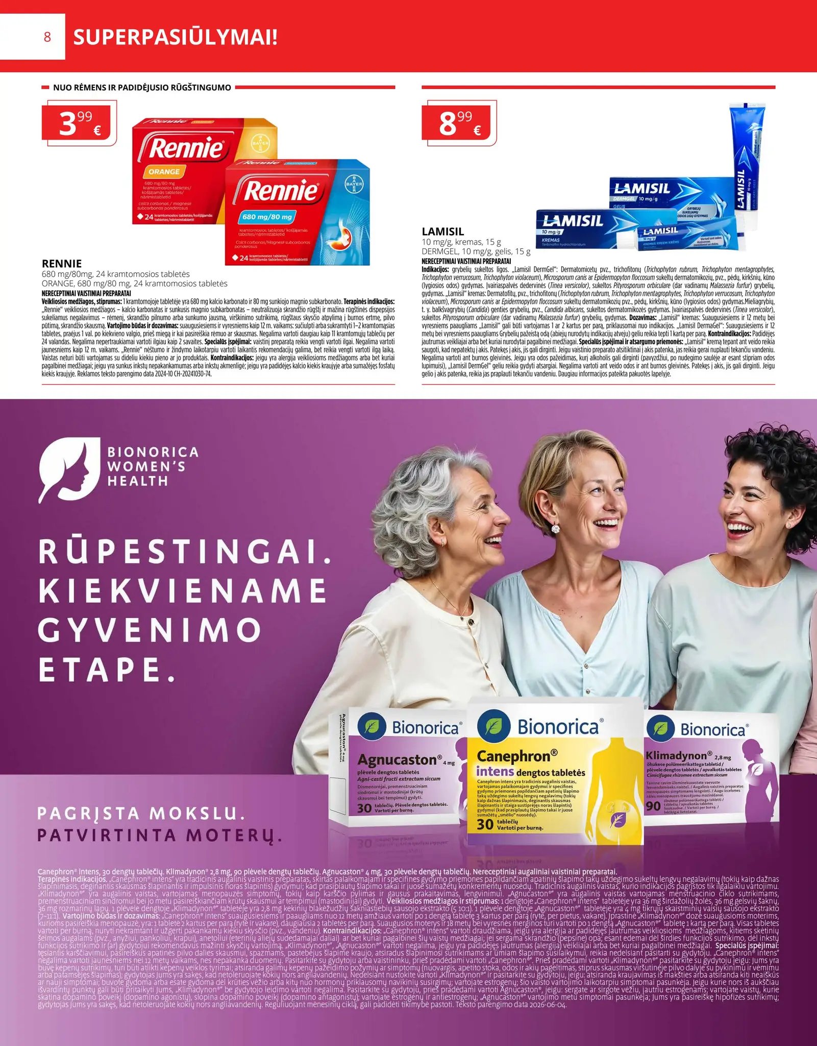 GINTARINĖS vaistinės akcijų ir nuolaidų leidinys 2026.07.01 - 2026.07.31