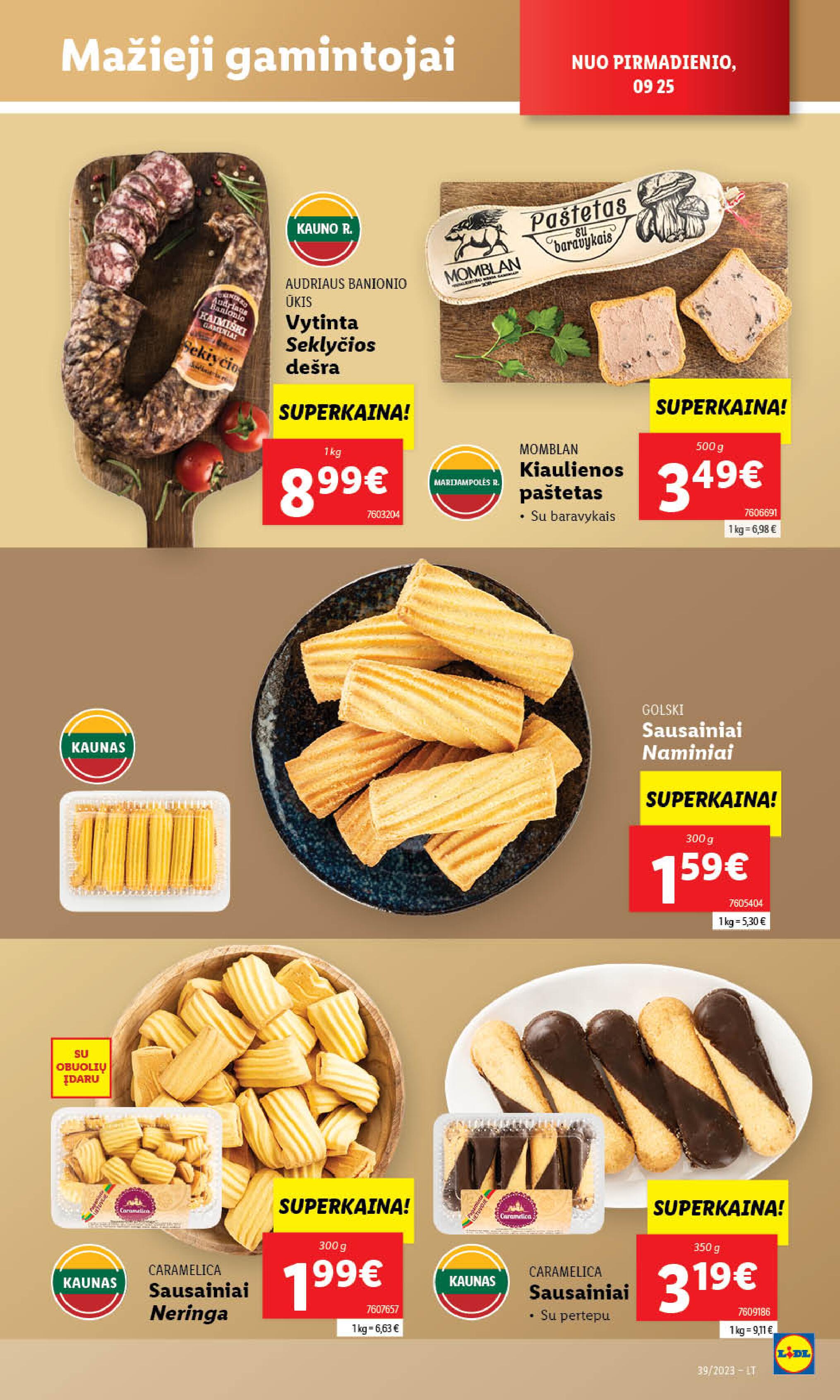 Naujausias LIDL kaininis katalogas 2023.09.25 - 2023.10.01