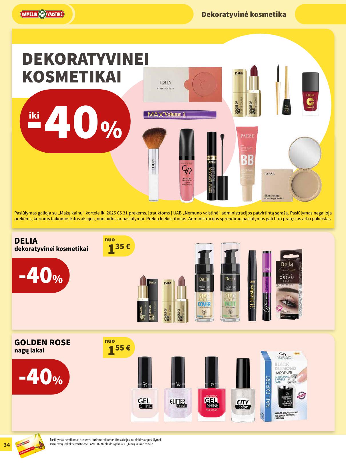 CAMELIA vaistinės akcijų leidinys 2025.05.01 - 2025.05.31