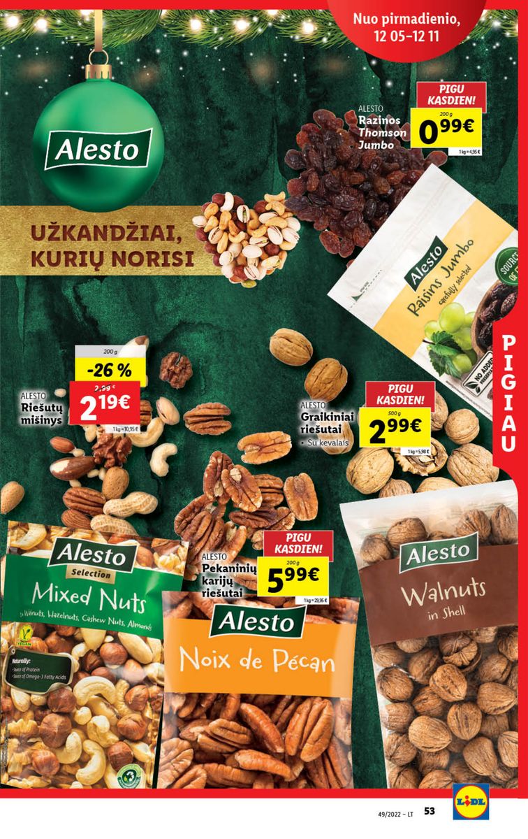 Naujausias LIDL kaininis katalogas 2022.12.05 - 2022.12.11