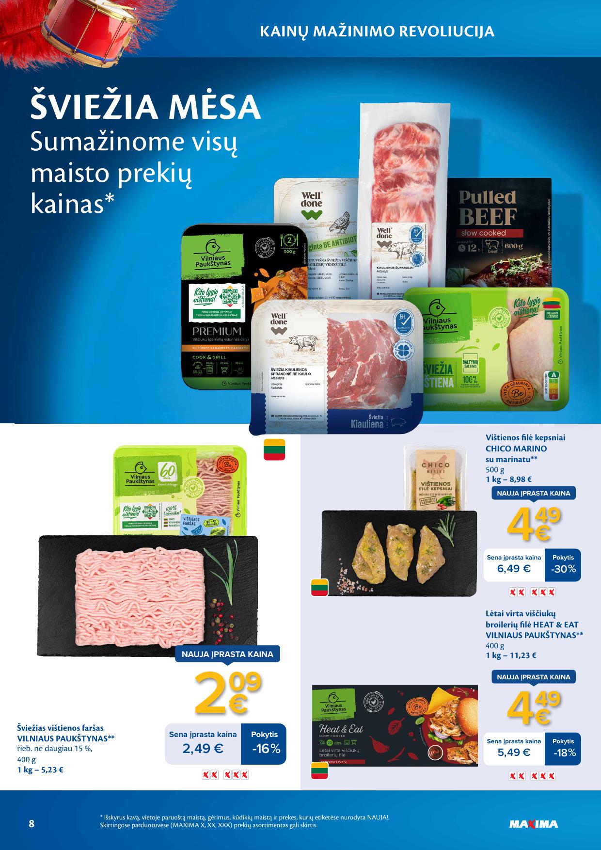 MAXIMA nuolaidų leidinys "Kainų mažinimo revoliucija" 2026.03.03 - 2026.03.09