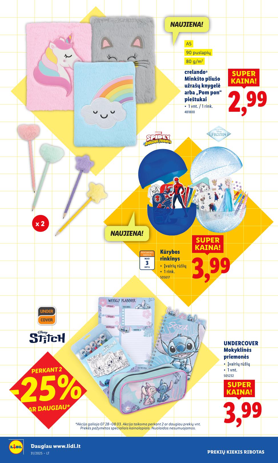 LIDL ne maisto prekių leidinys 2025.07.28 - 2025.08.03