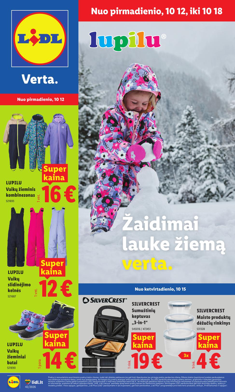 LIDL ne maisto prekių leidinys 2026.10.12 - 2026.10.18
