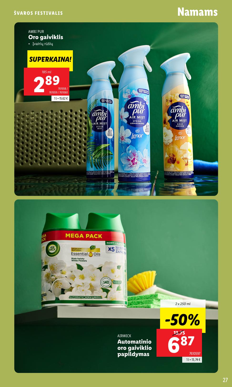 LIDL katalogas "Švaros festivalis" galioja nuo kovo 3