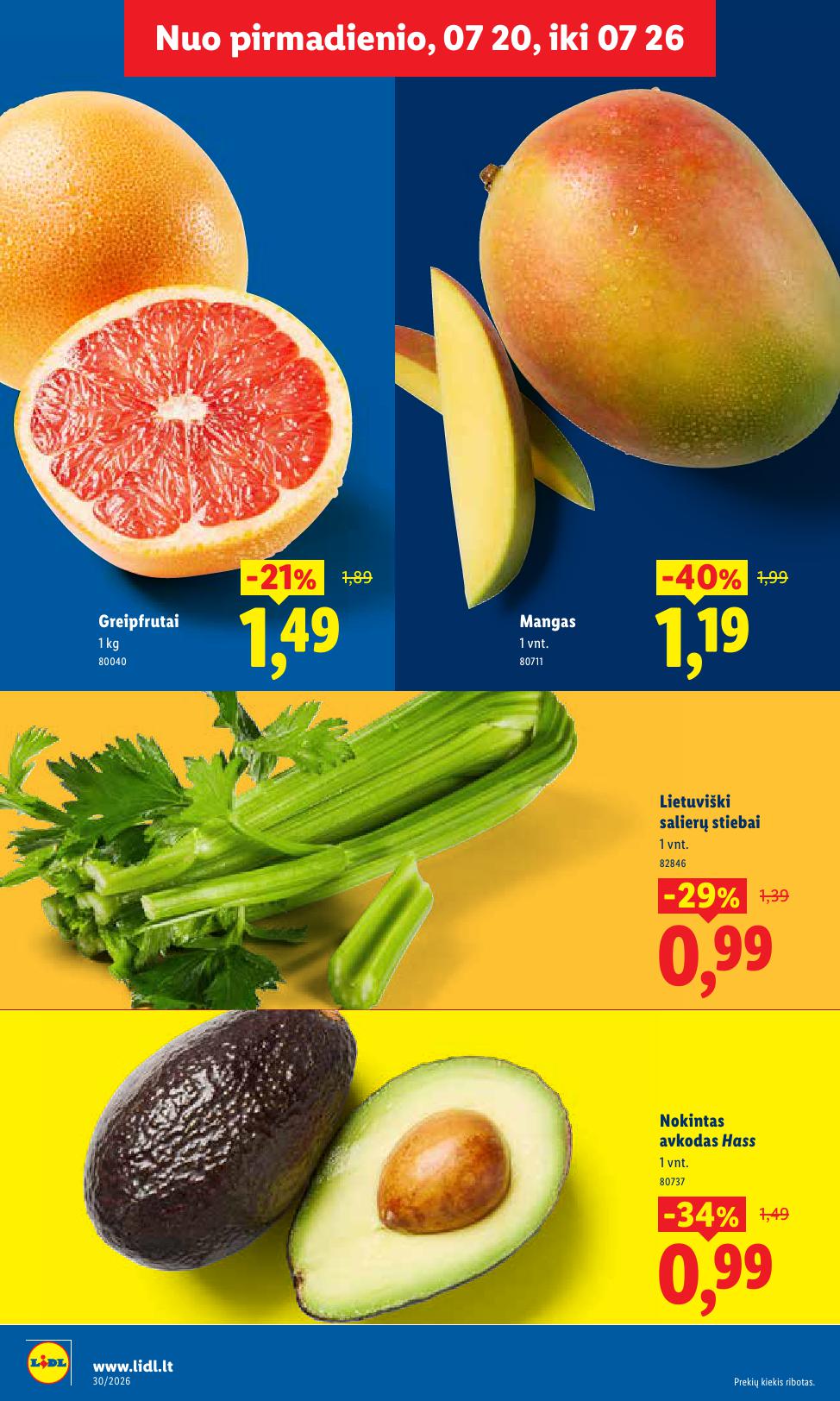 Naujausias LIDL kaininis katalogas 2026.07.20 - 2026.07.26