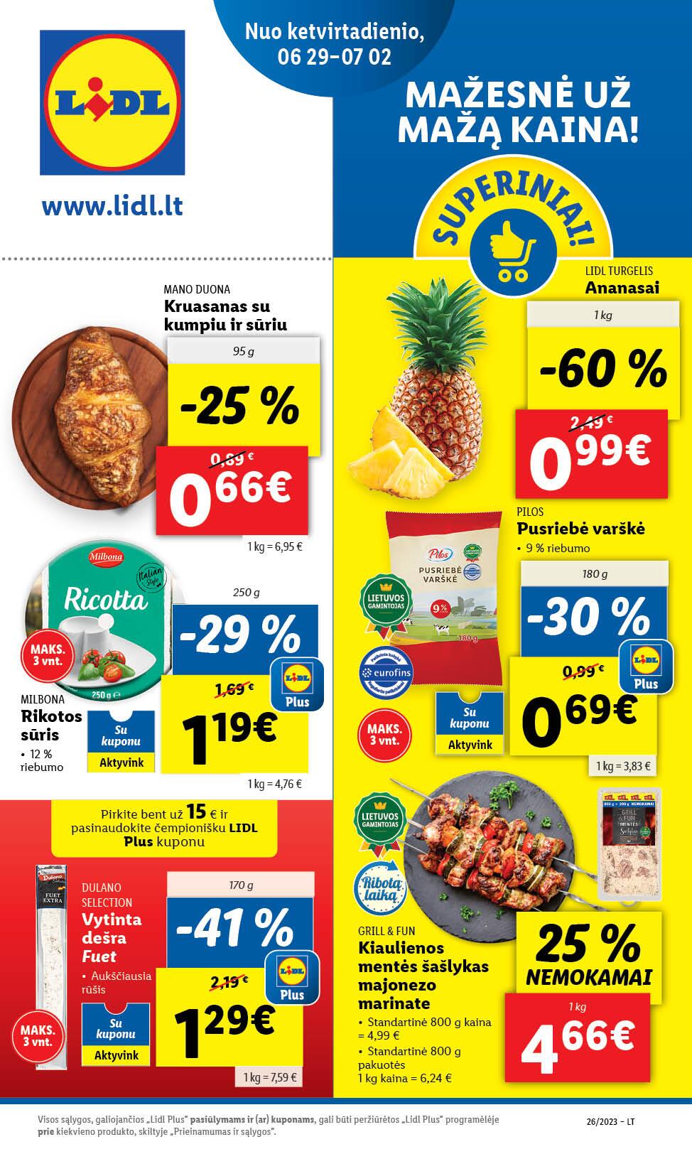 Naujausias LIDL kaininis katalogas 2023.06.26 - 2023.07.02