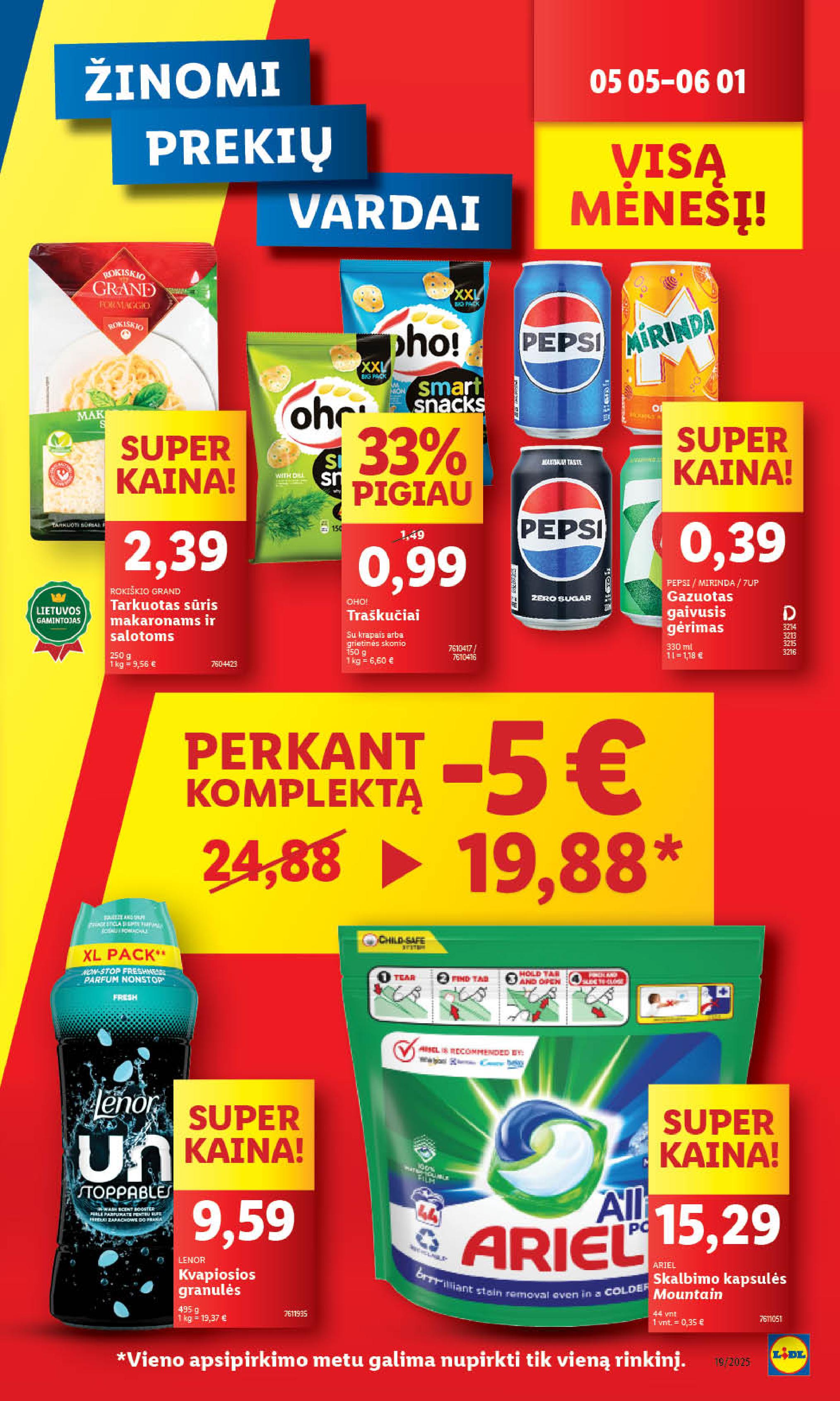 Naujausias LIDL kaininis katalogas 2025.05.05 - 2025.05.11
