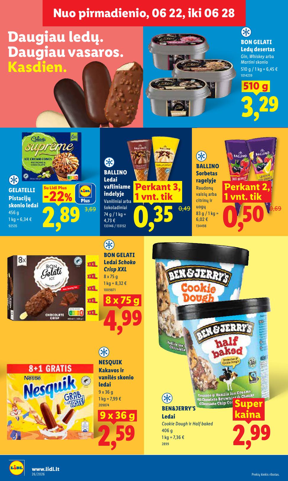 Naujausias LIDL kaininis katalogas 2026.06.22 - 2026.06.28