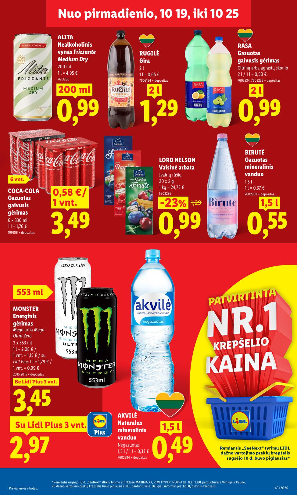Naujausias LIDL kaininis katalogas 2026.10.19 - 2026.10.25