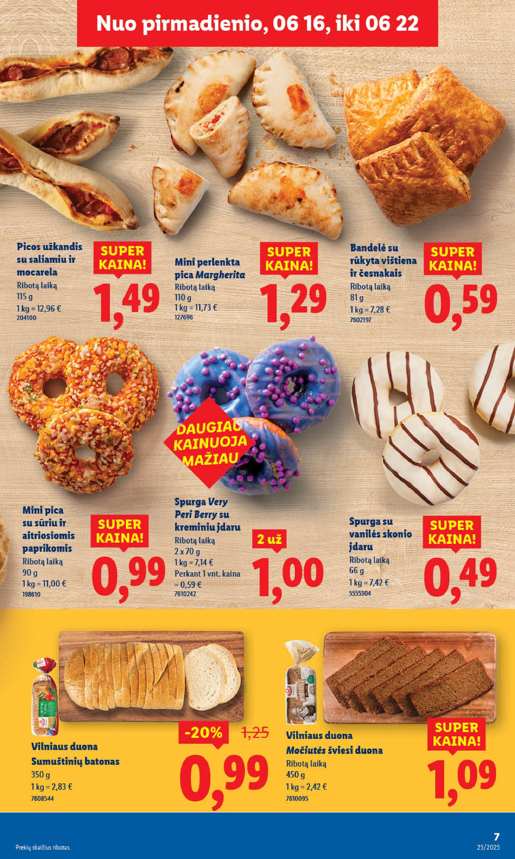 LIDL akcijų ir nuolaidų leidinys 2025.06.16 - 2025.06.22