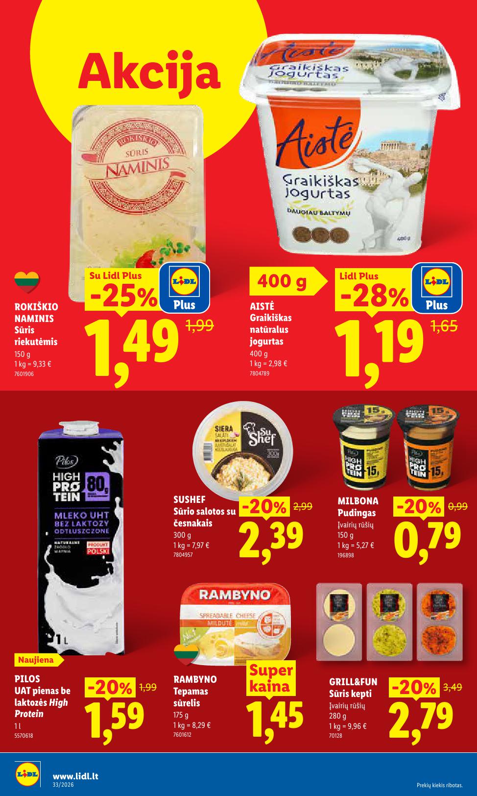 Naujausias LIDL kaininis katalogas 2026.08.10 - 2026.08.16
