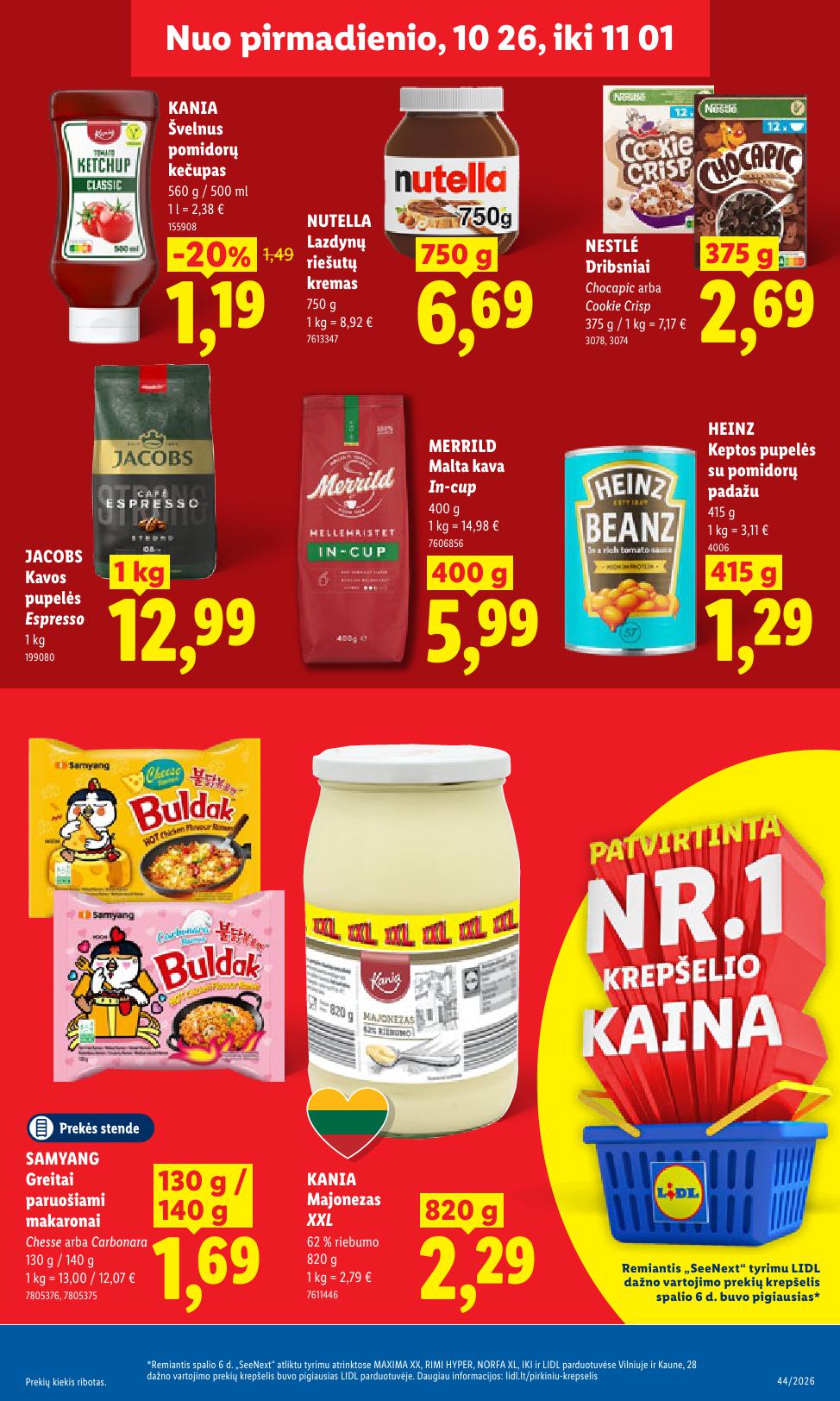 Naujausias LIDL kaininis katalogas 2026.10.26 - 2026.11.01