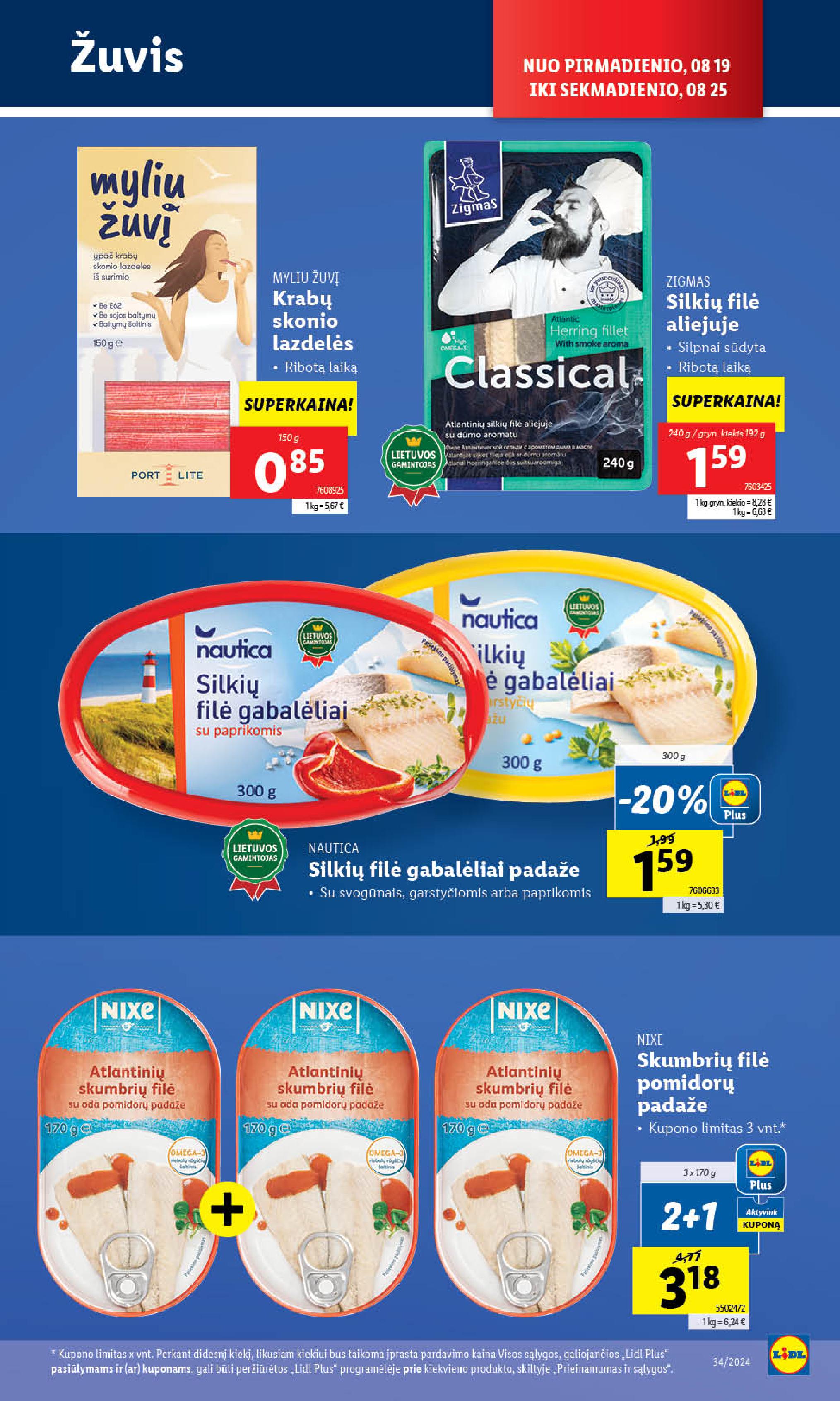 Naujausias LIDL kaininis katalogas 2024.08.19 - 2024.08.25