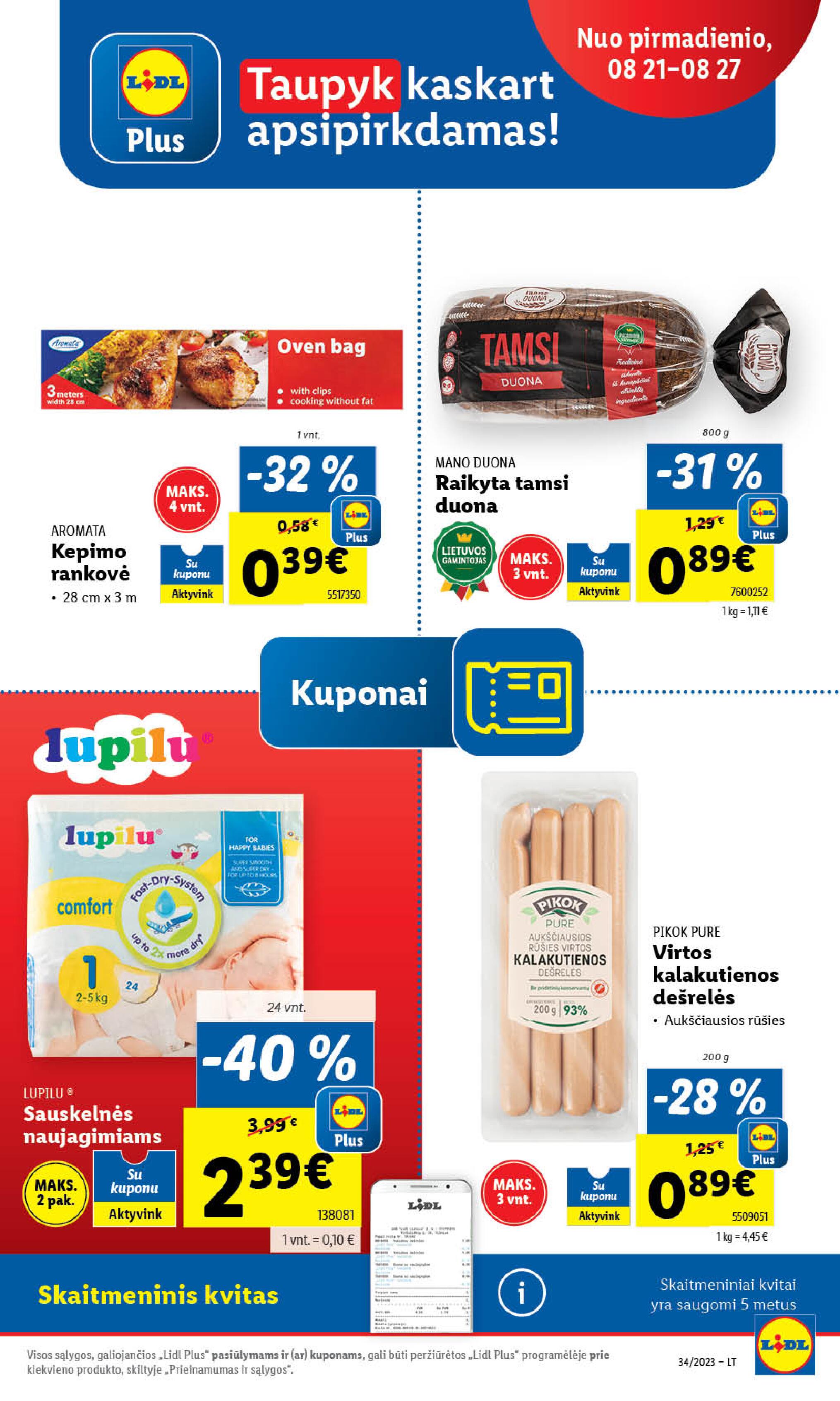 Naujausias LIDL kaininis katalogas 2023.08.21 - 2023.08.27