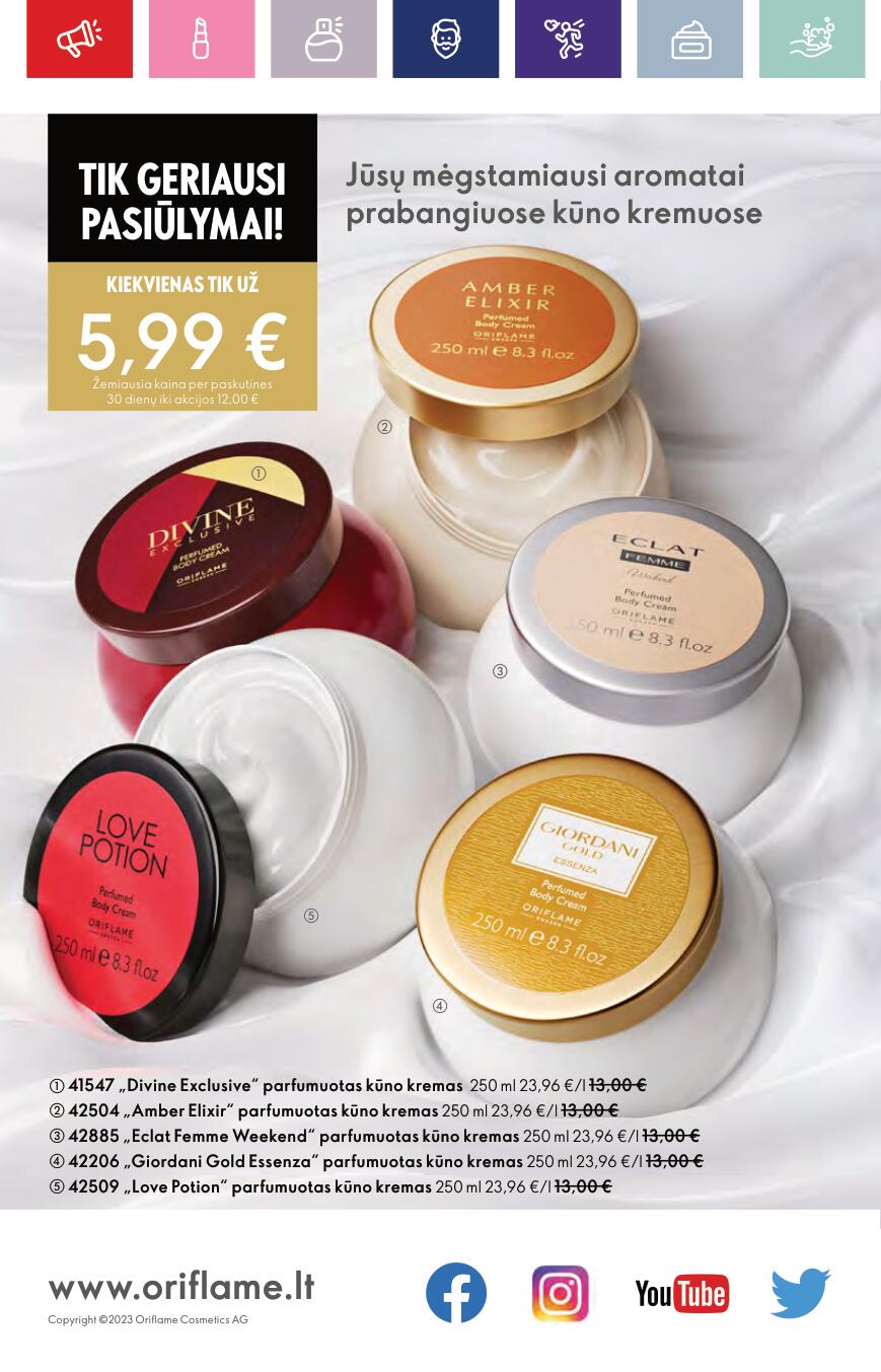 Naujas ORIFLAME katalogas galioja 2023.09.13 - 2023.10.03