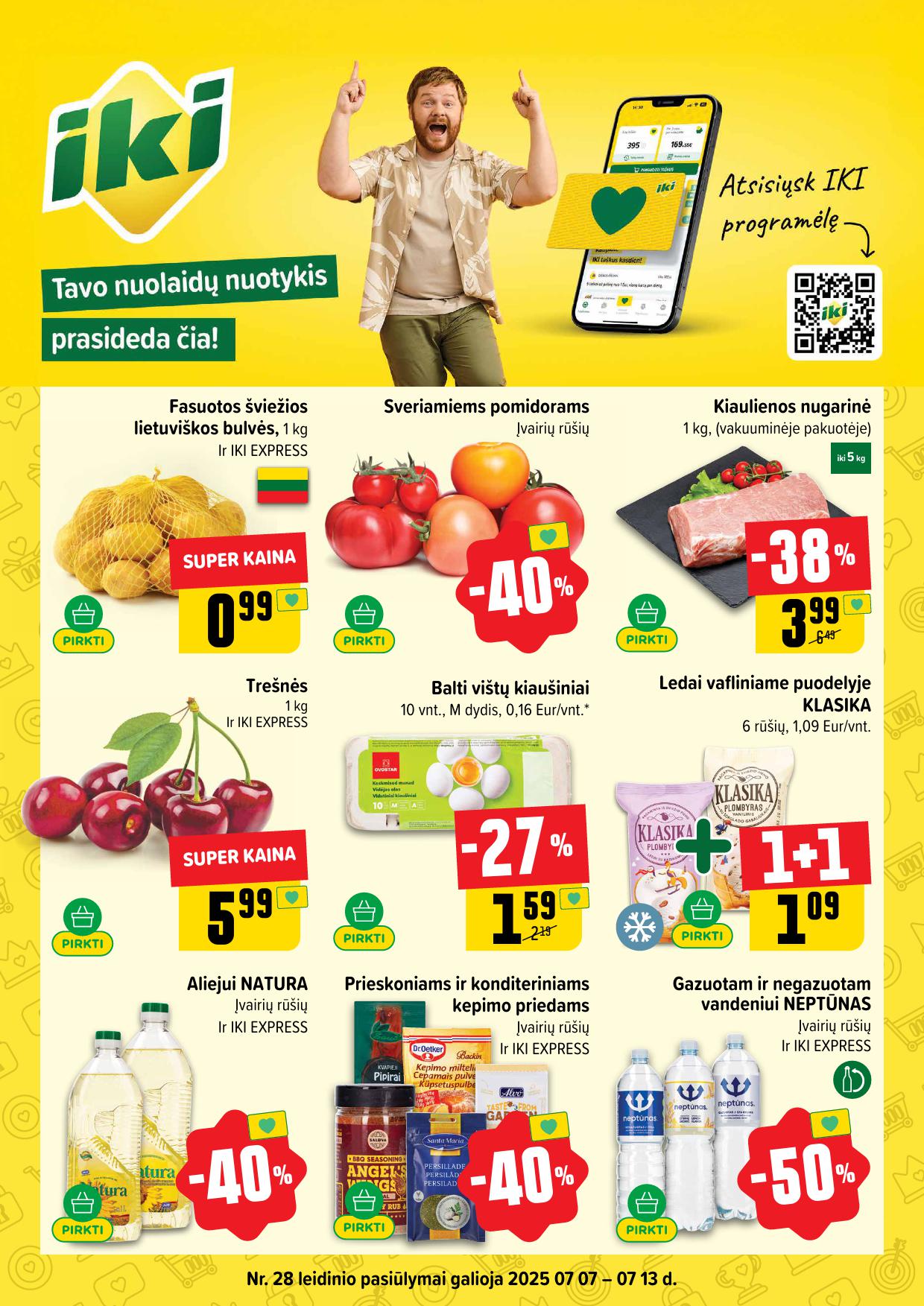 IKI SAVAITĖLĖ akcijų ir nuolaidų leidinys Nr.28 2025.07.07 - 2025.07.13
