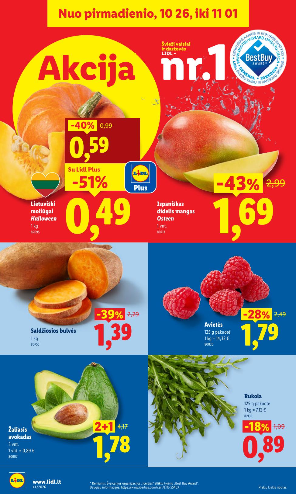 Naujausias LIDL kaininis katalogas 2026.10.26 - 2026.11.01