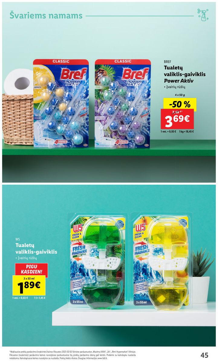 LIDL švaros prekių katalogas "Švaros festivalis" galioja nuo 2023.02.09