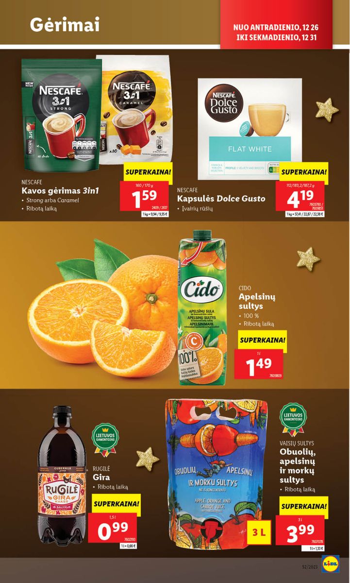 Naujausias LIDL kaininis katalogas 2023.12.26 - 2023.12.31