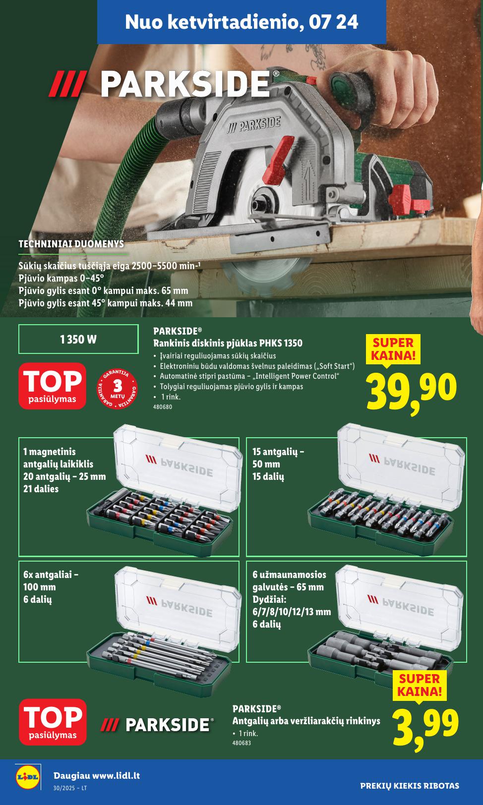 LIDL ne maisto prekių leidinys 2025.07.21 - 2025.07.27