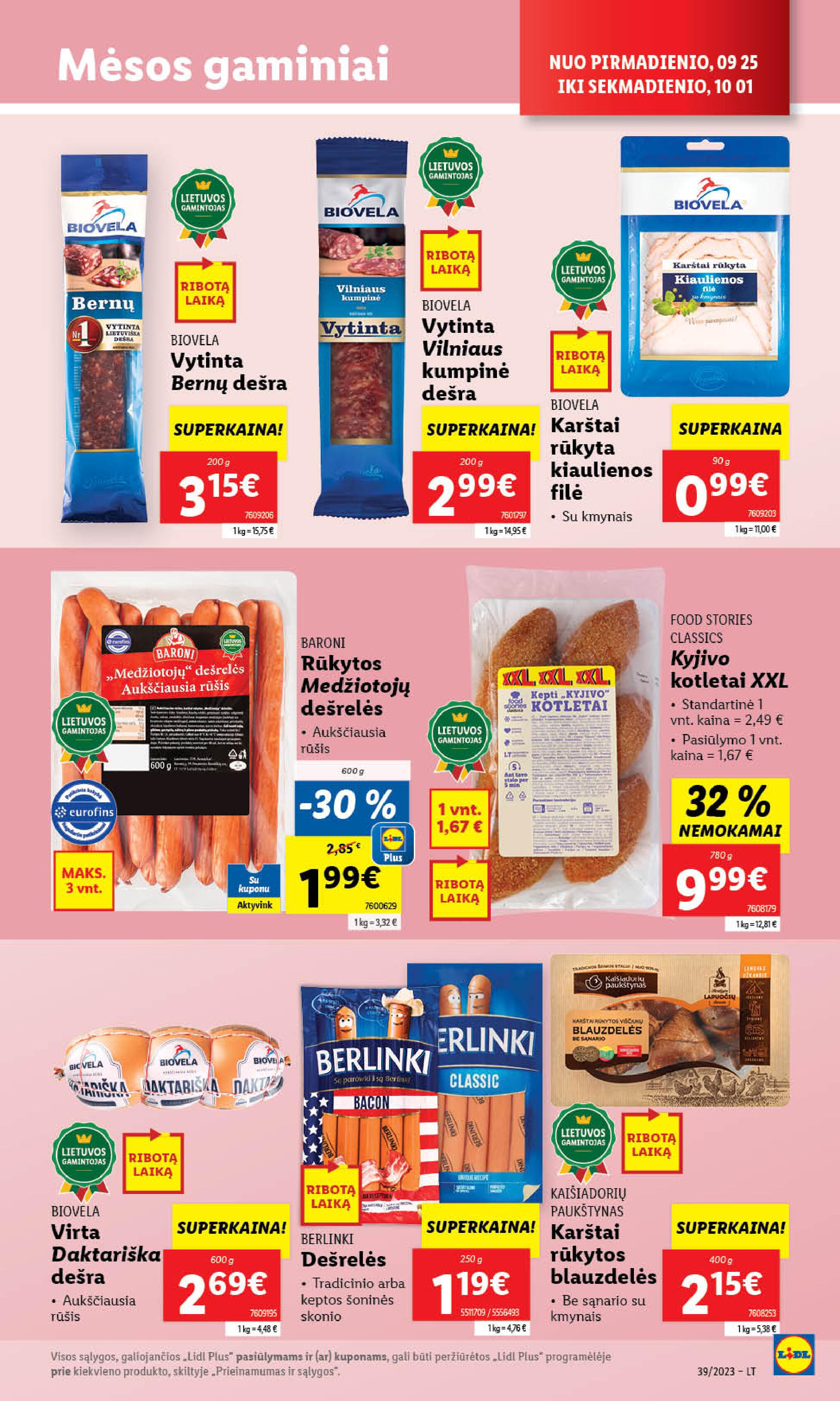 Naujausias LIDL kaininis katalogas 2023.09.25 - 2023.10.01