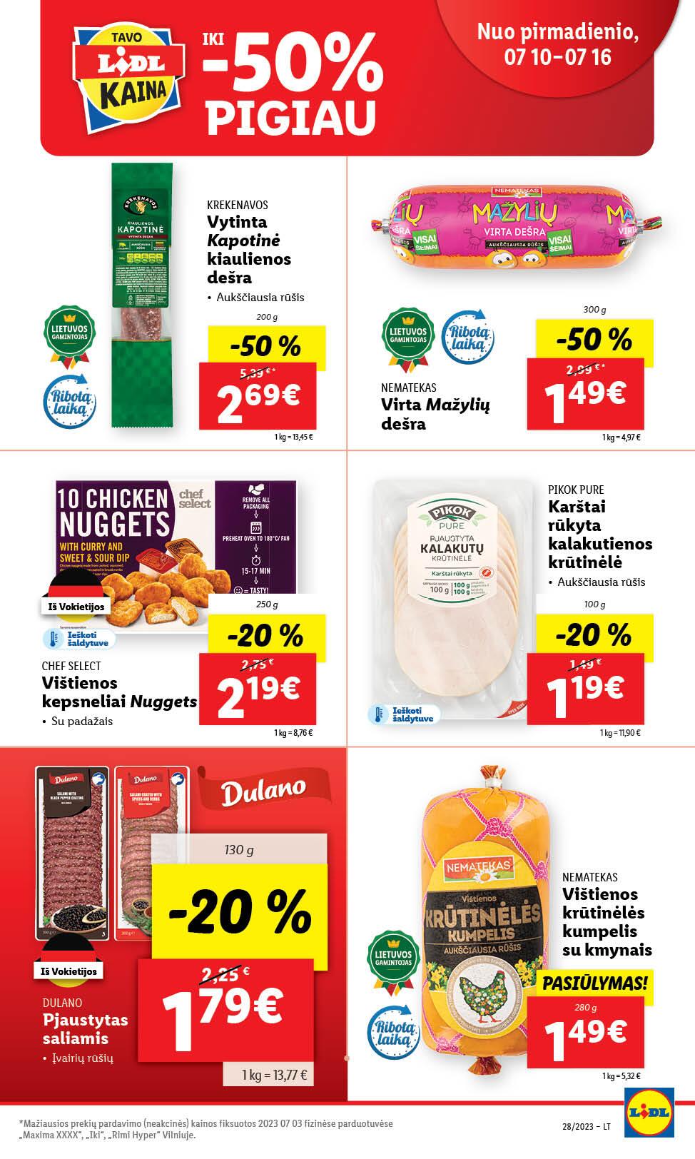 Naujausias LIDL kaininis katalogas 2023.07.10 - 2023.07.16