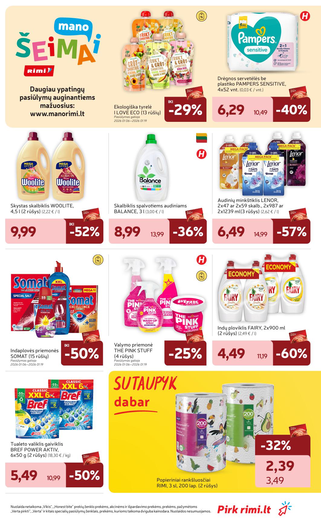 Naujausias RIMI kaininis katalogas 2026.01.06 - 2026.01.12