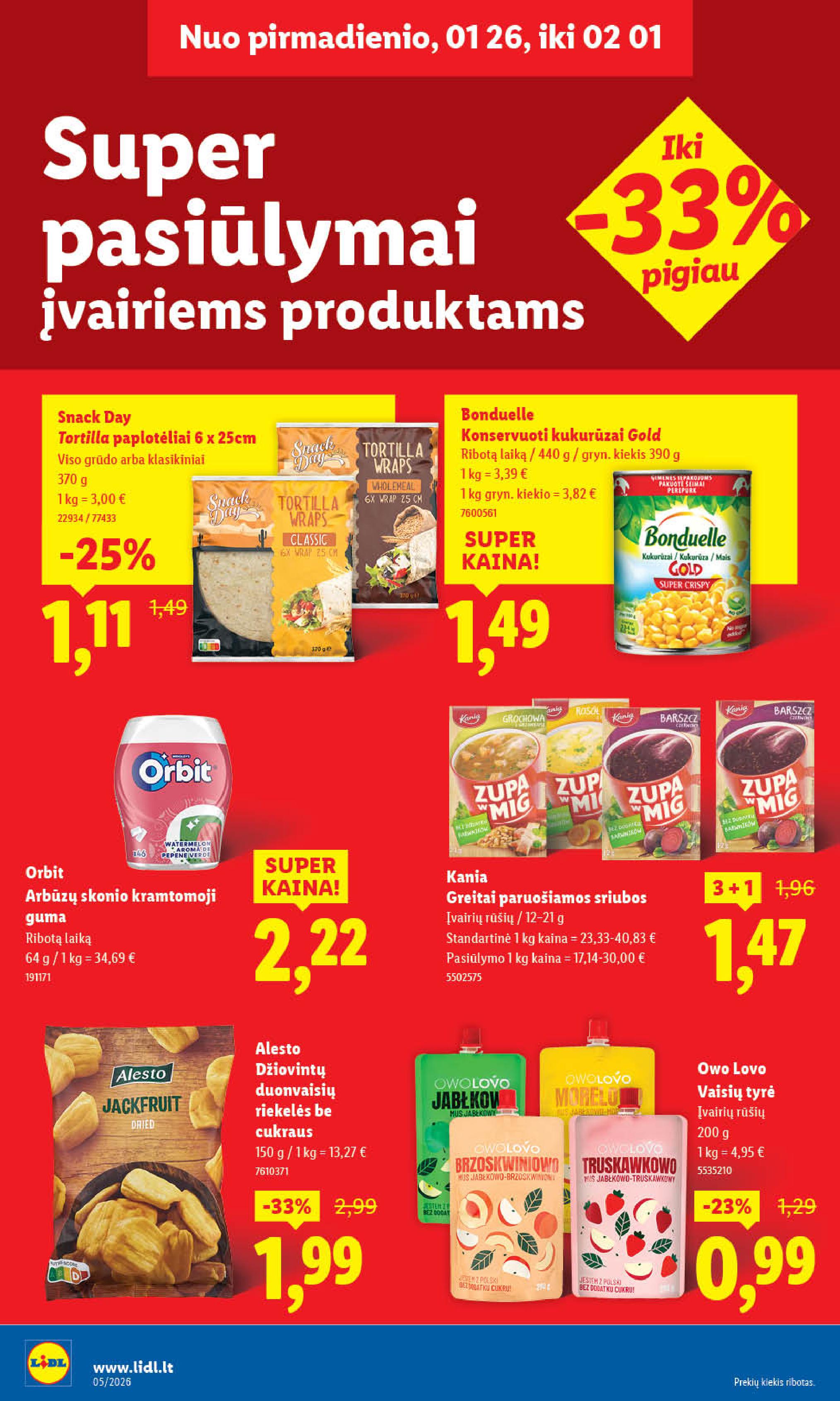 Naujausias LIDL kaininis katalogas 2026.01.26 - 2026.02.01