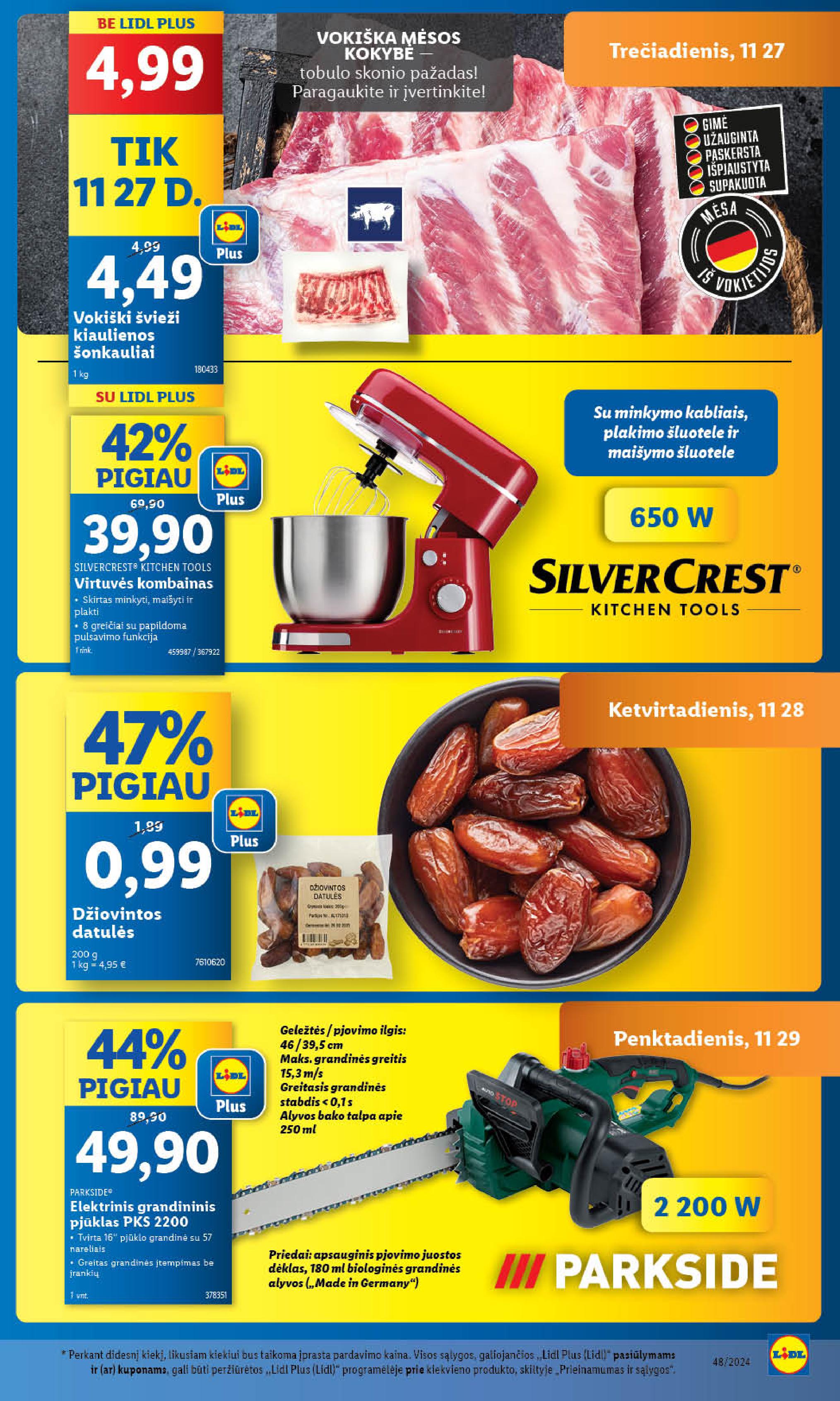 Naujausias LIDL kaininis katalogas 2024.11.25 - 2024.12.01