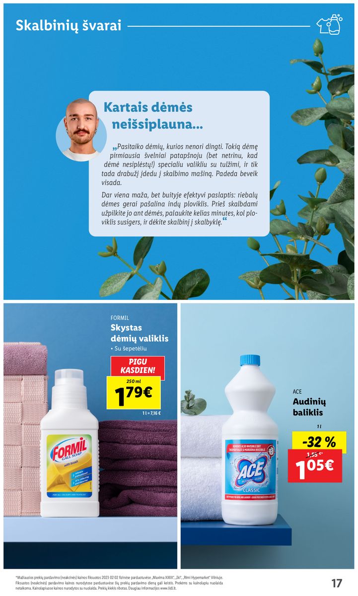 LIDL švaros prekių katalogas "Švaros festivalis" galioja nuo 2023.02.09