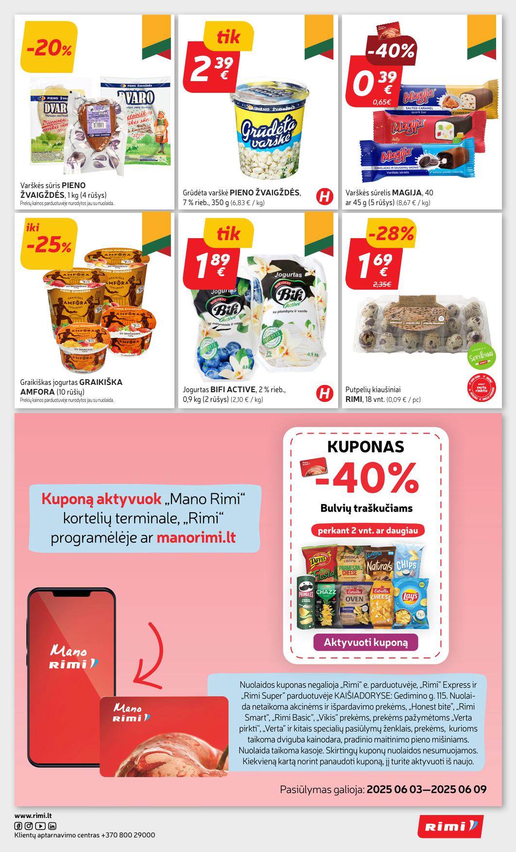 RIMI nuolaidų ir akcijų leidinys Nr.23 nuo 2025.06.03 iki 2025.06.09
