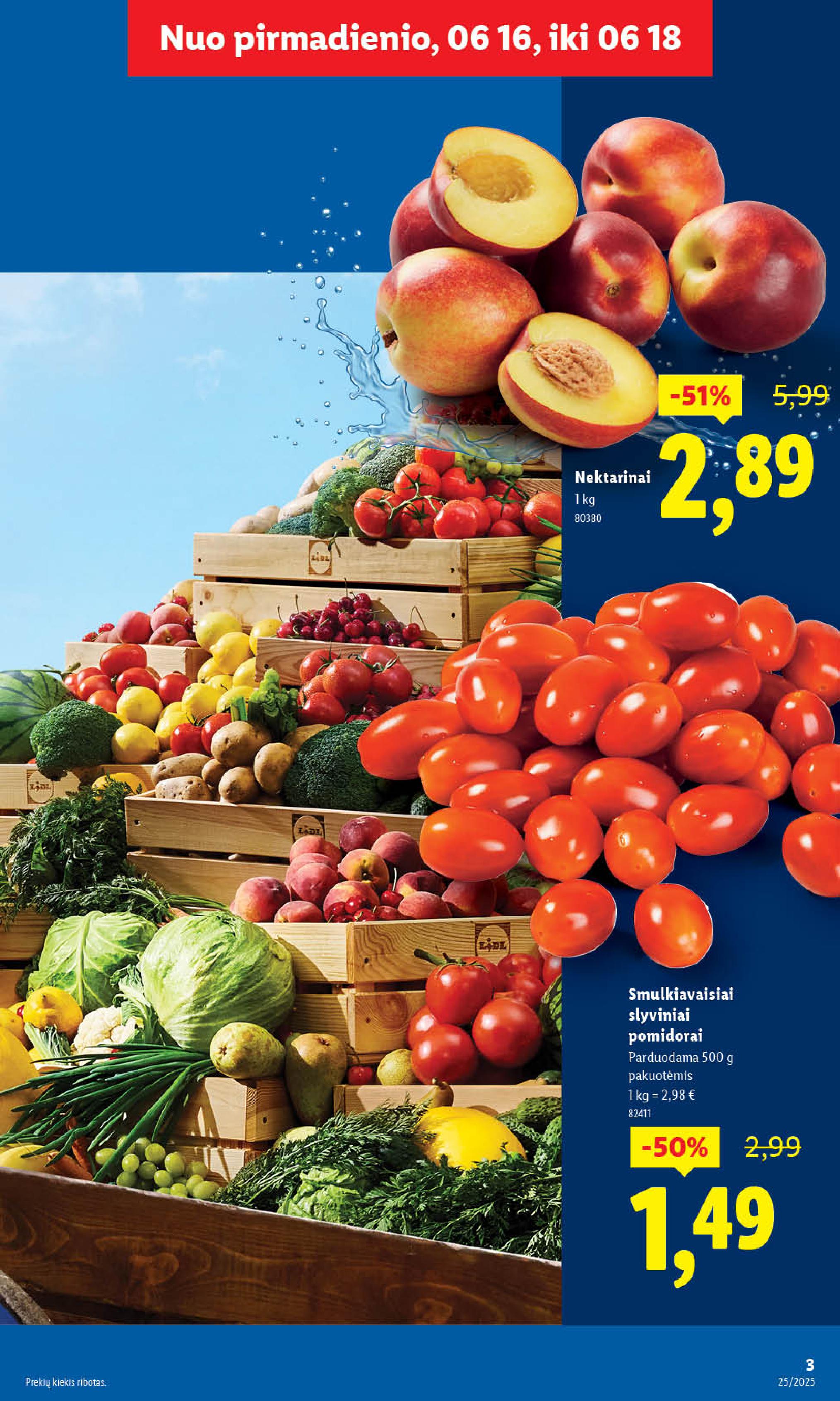 LIDL akcijų ir nuolaidų leidinys 2025.06.16 - 2025.06.22