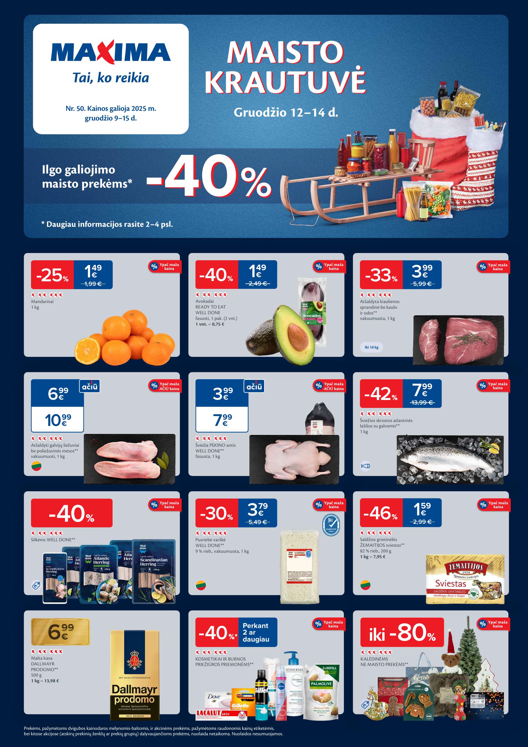 Naujausias MAXIMA kaininis katalogas 2025.12.09 - 2025.12.15