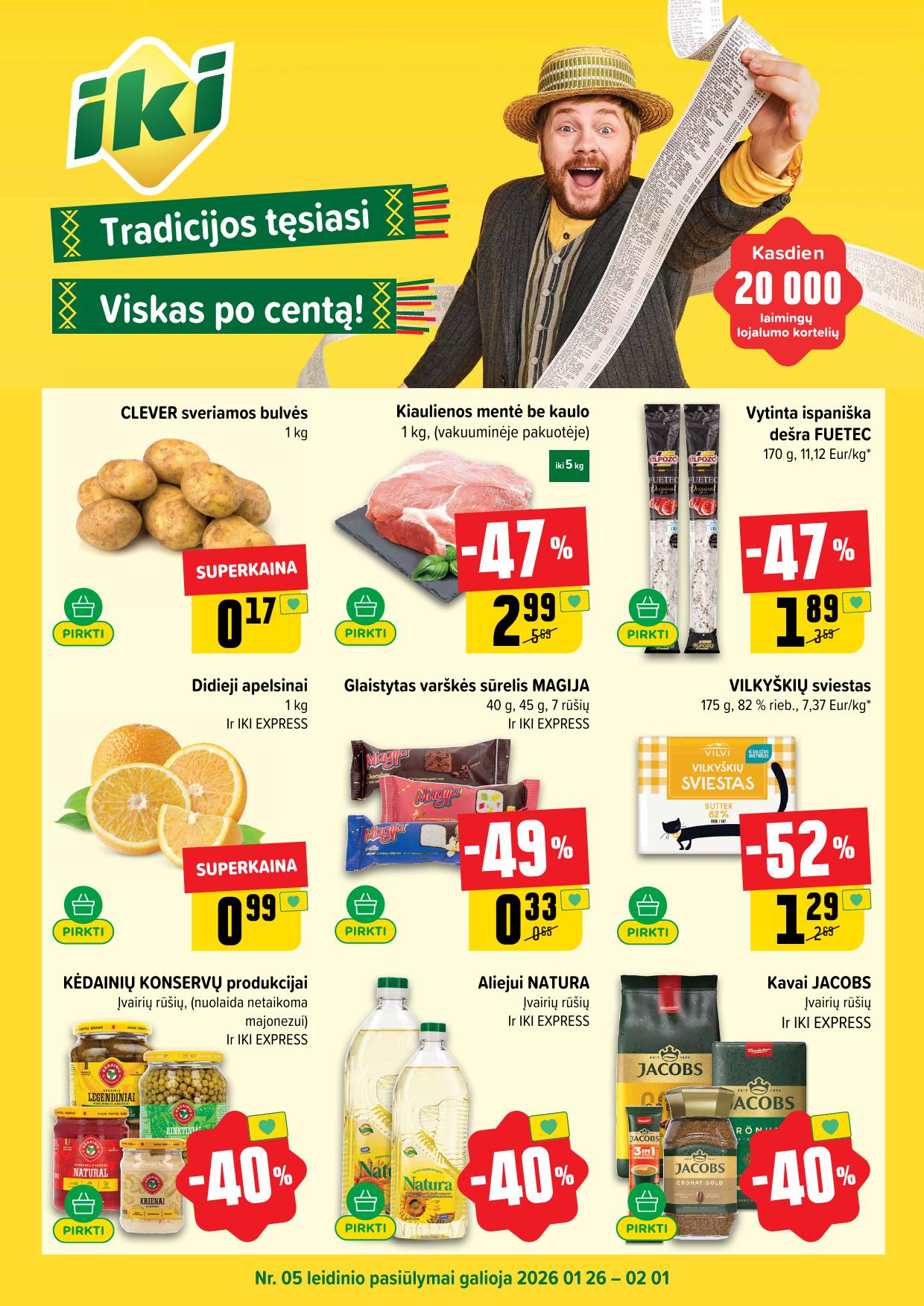 Naujausias IKI kaininis katalogas 2026.01.26 - 2026.02.01
