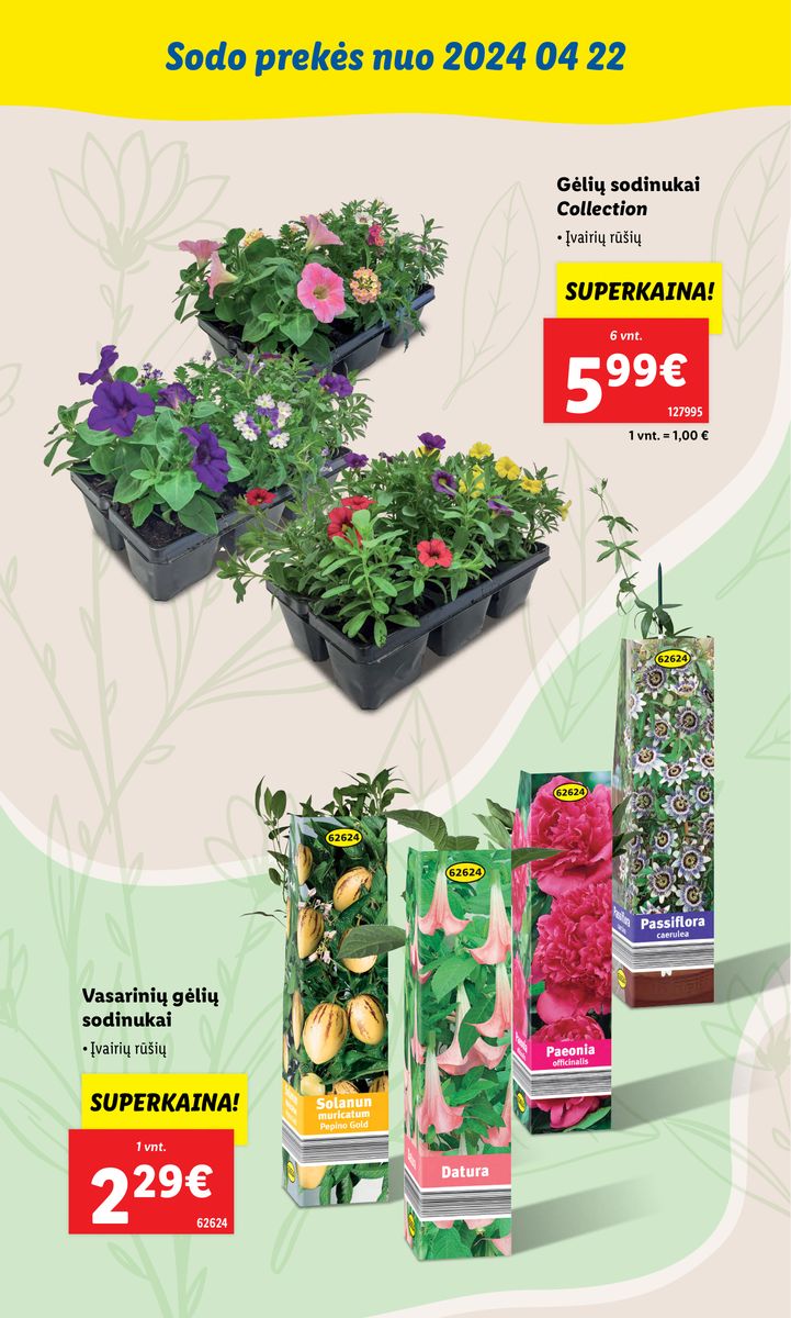 LIDL SODO PREKIŲ KATALOGAS "Visi į sodą"