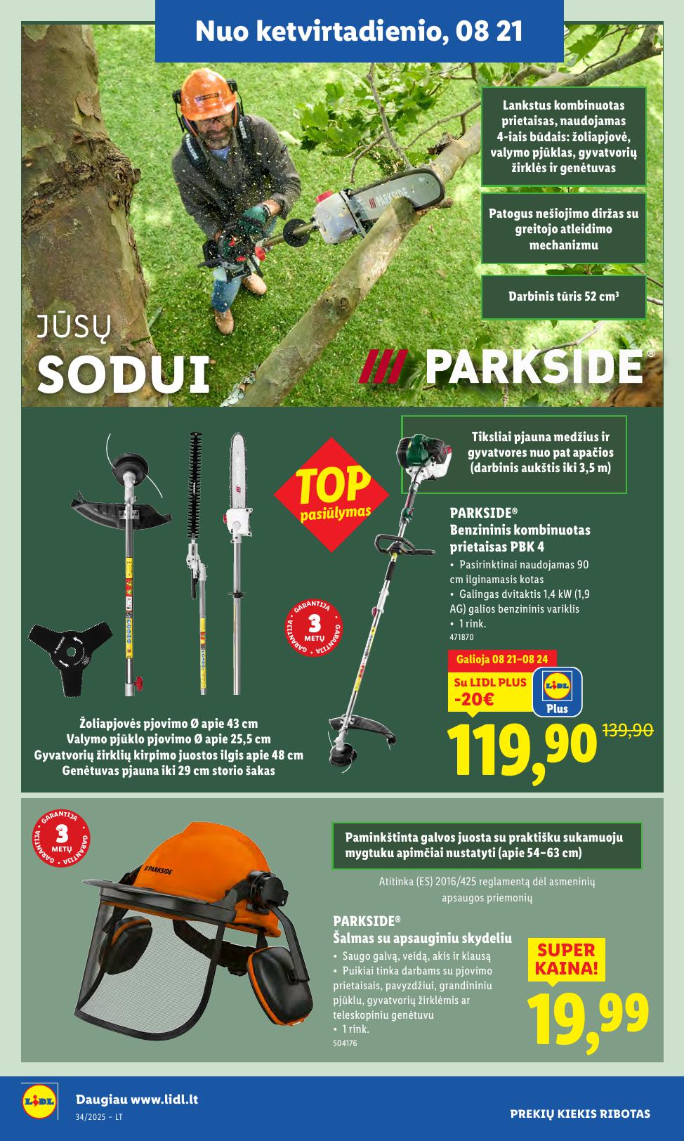 LIDL ne maisto prekių leidinys 2025.08.18 - 2025.08.24