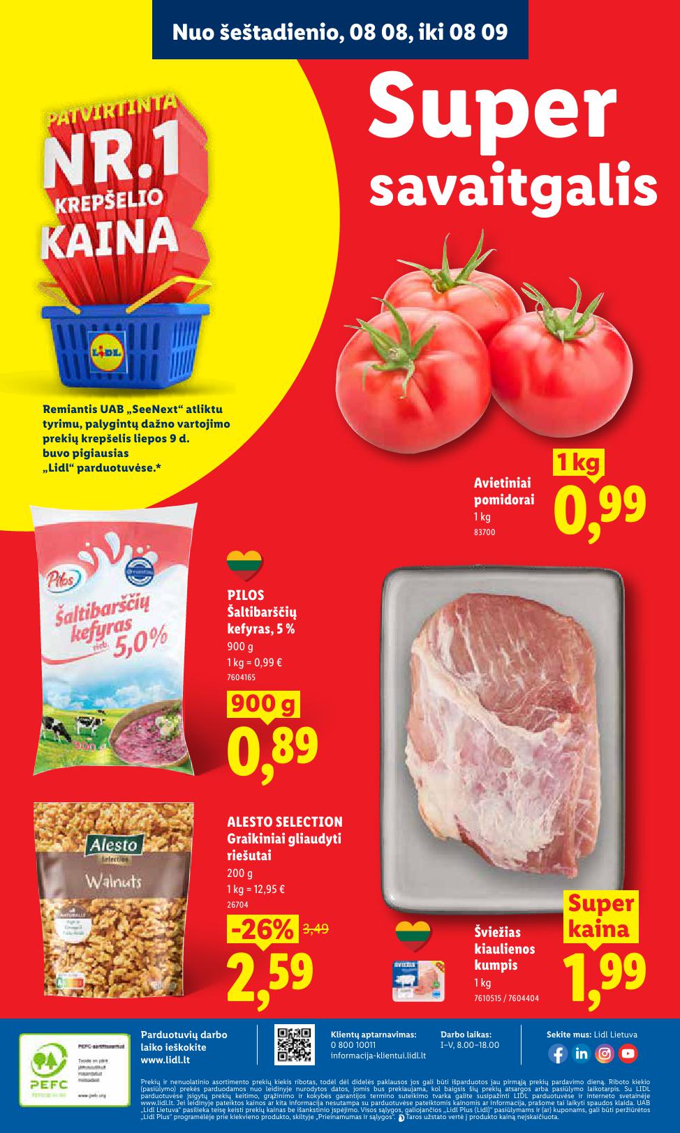 Naujausias LIDL kaininis katalogas 2026.08.03 - 2026.08.09